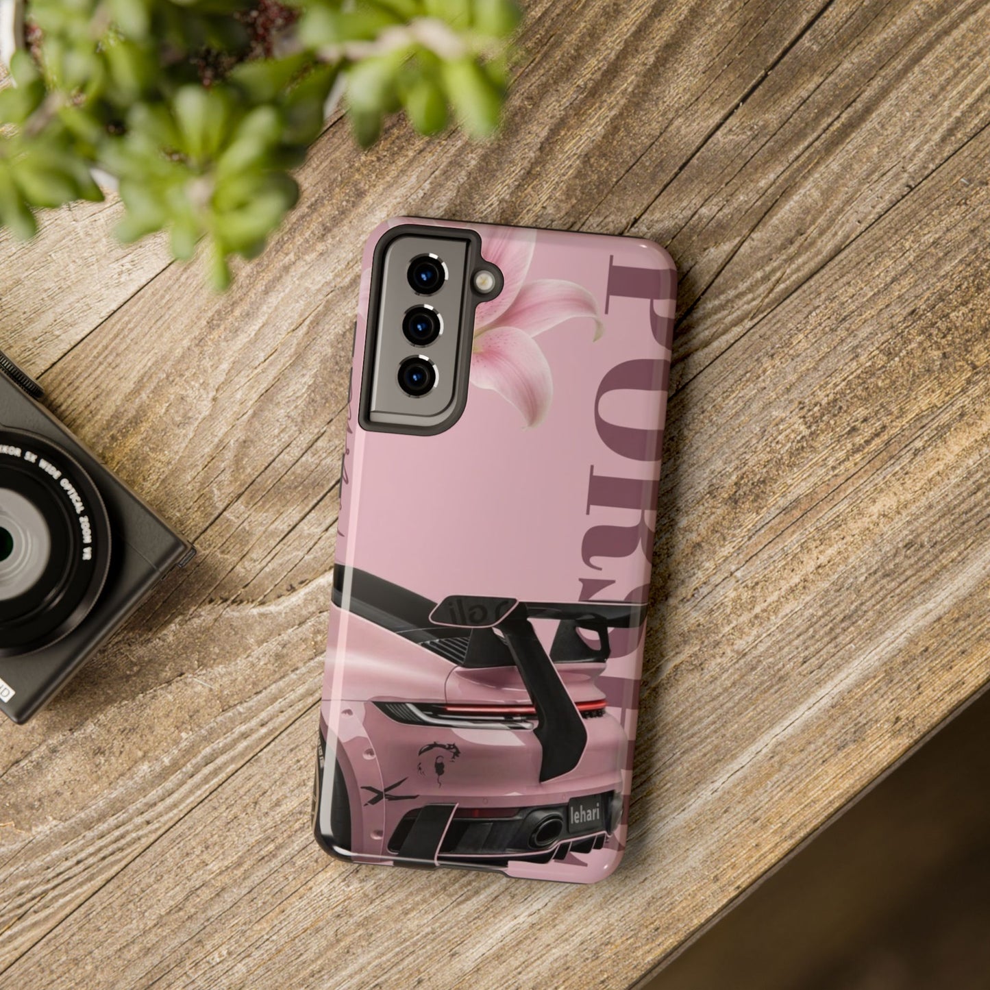 Pink Racing Car Tough Phone Case — 'Queen' Sportback Design