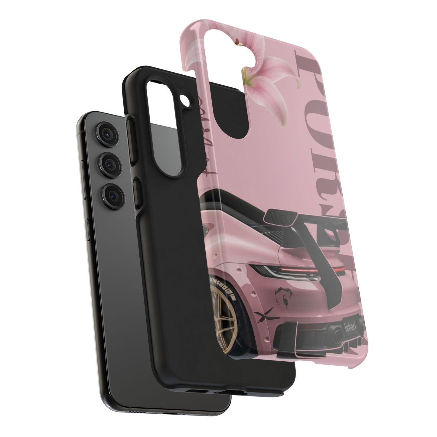 Pink Racing Car Tough Phone Case — 'Queen' Sportback Design