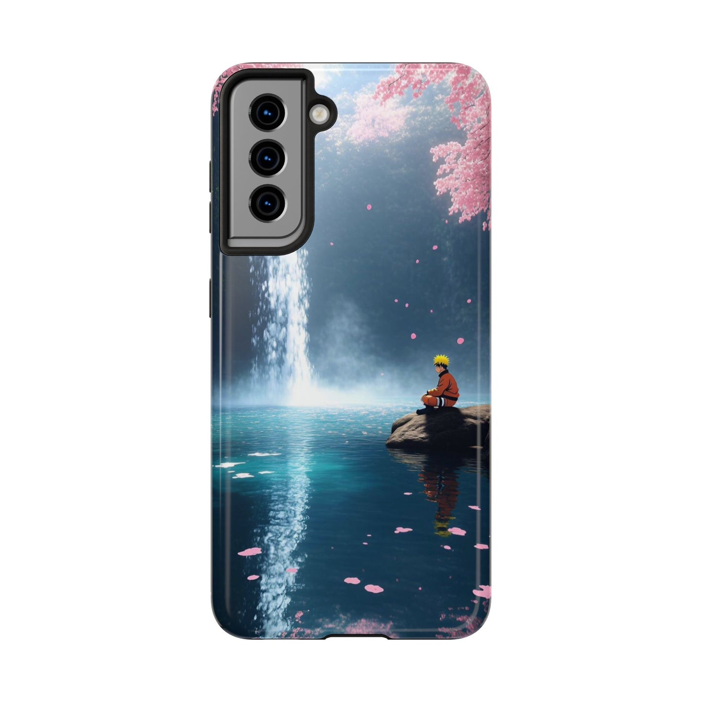 Naruto Scenic Tough Phone Case — Waterfall Meditation Anime Cover