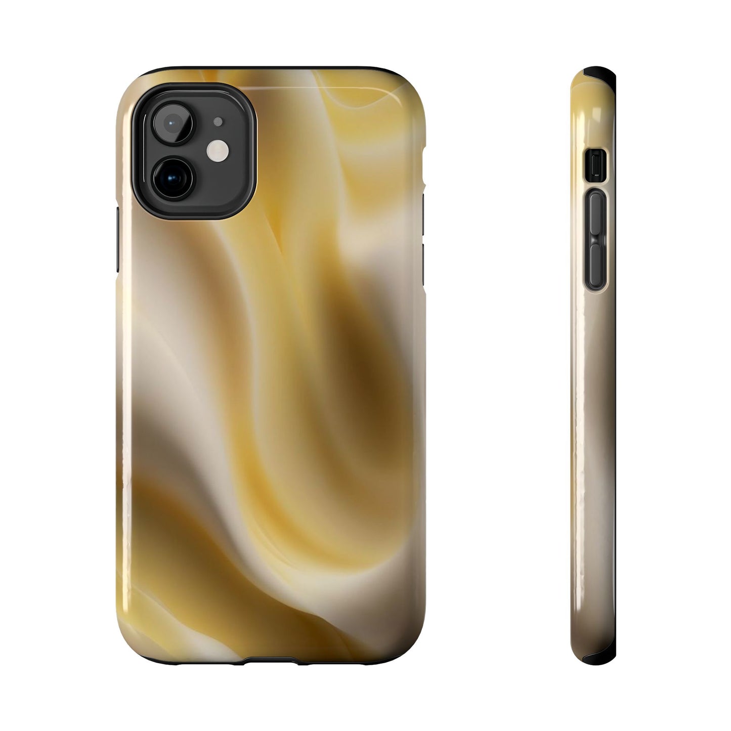 Gold Marble Tough Phone Case — Protective iPhone Case with Elegant Swirl Design