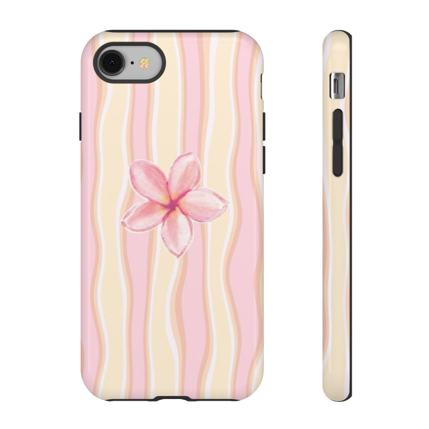 Pink Plumeria Phone Case - Tropical Floral Tough Phone Case