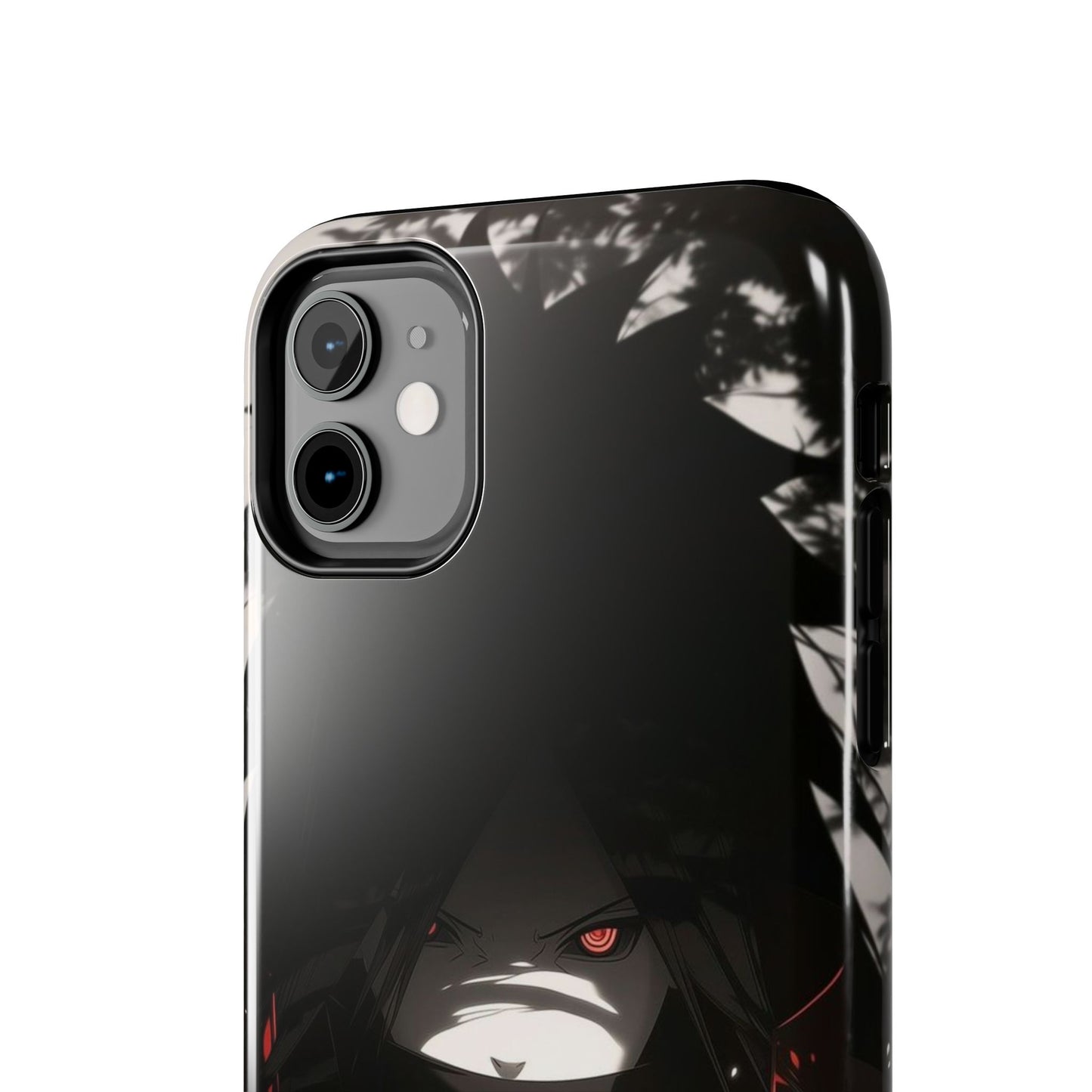 Anime Dark Ninja Phone Case — Red Eye Silhouette Tough Phone Case