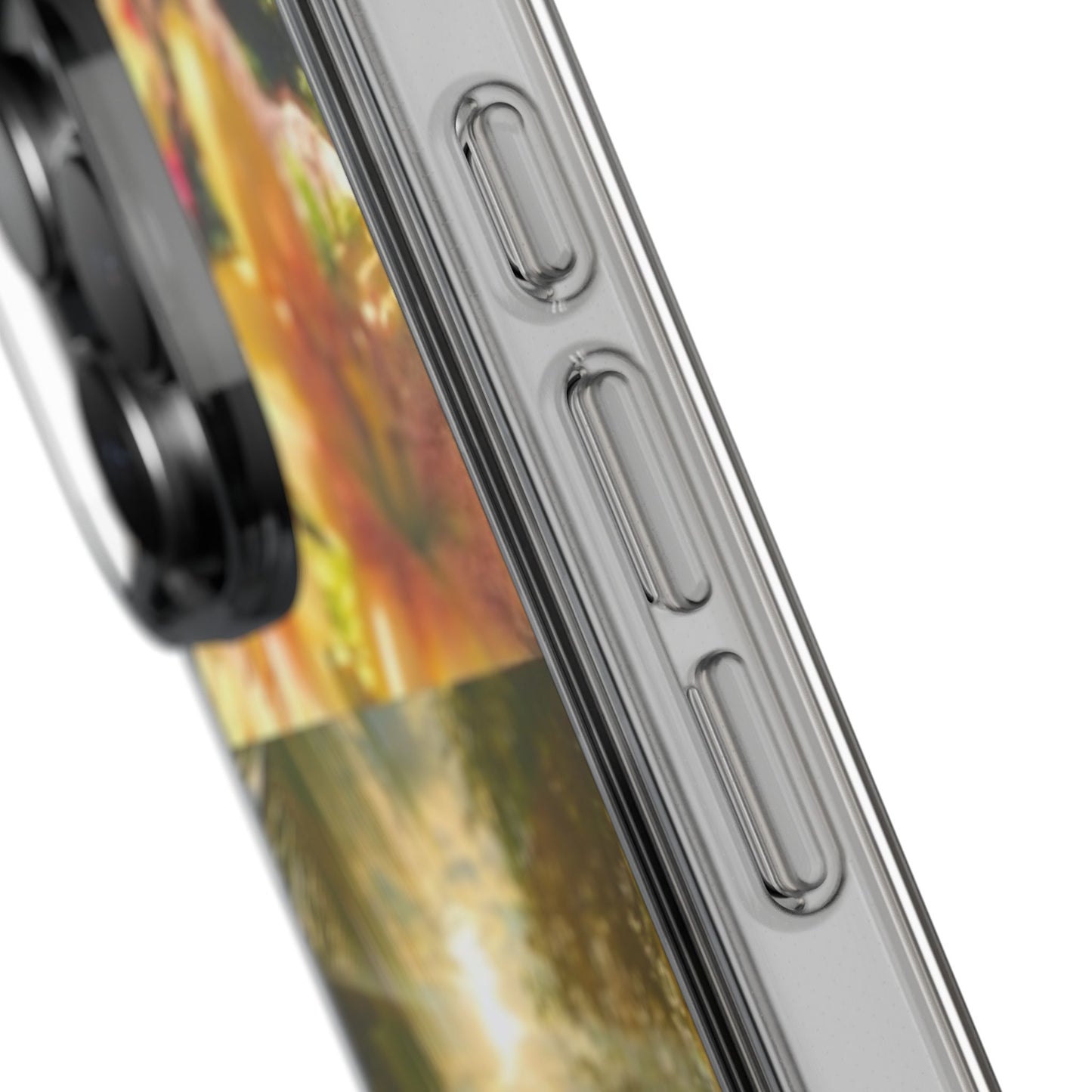Tropical Sunset Phone Case — Floral Surfboard Clear iPhone Case
