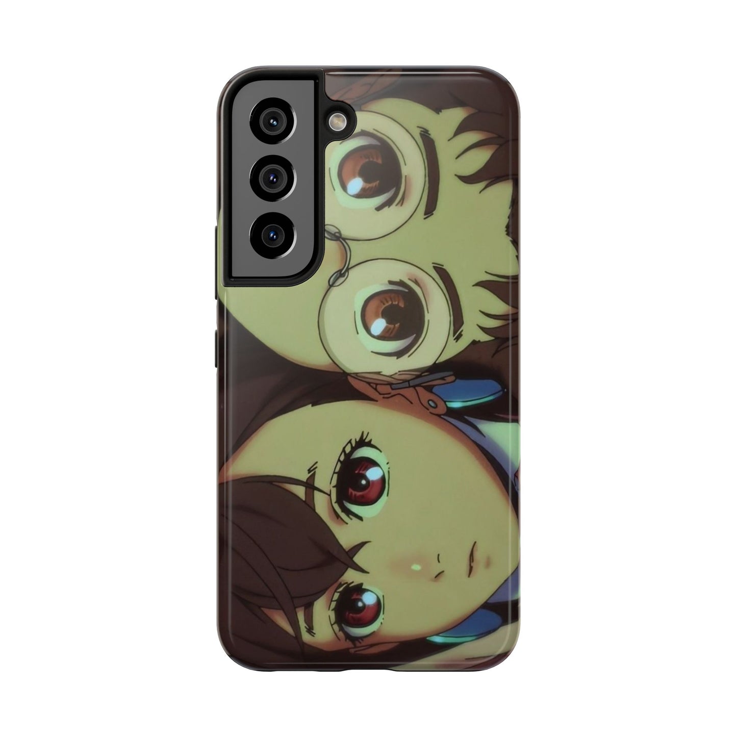 Anime Duo Tough Phone Case — Cute Chibi Sisters Protective Cover