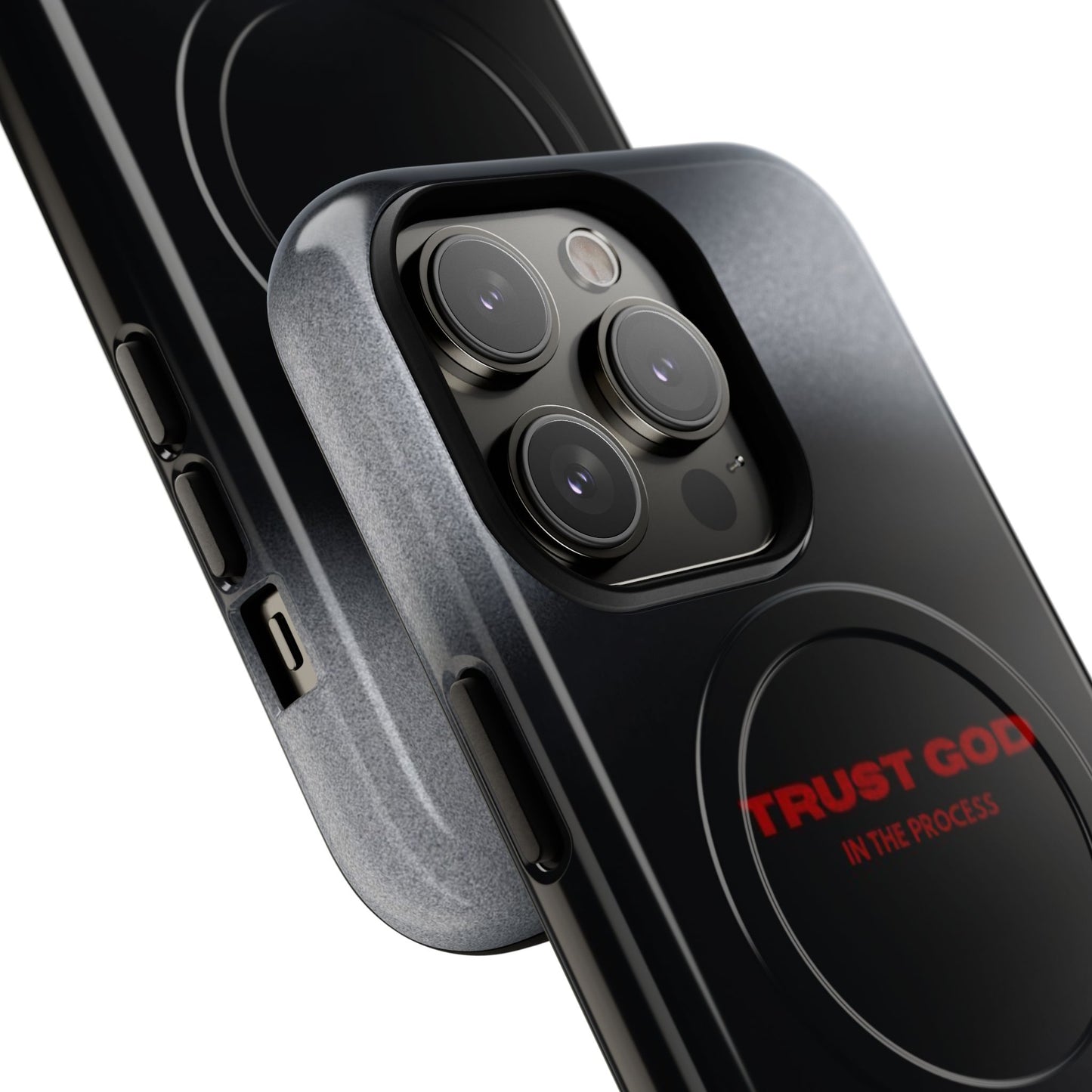 MagSafe Phone Case — "Trust God in the Process" Black Magnetic Tough Case