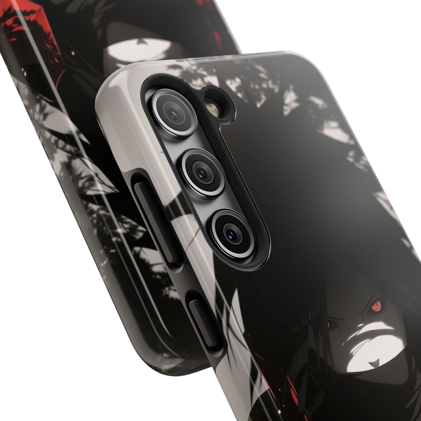 Anime Dark Ninja Phone Case — Red Eye Silhouette Tough Phone Case