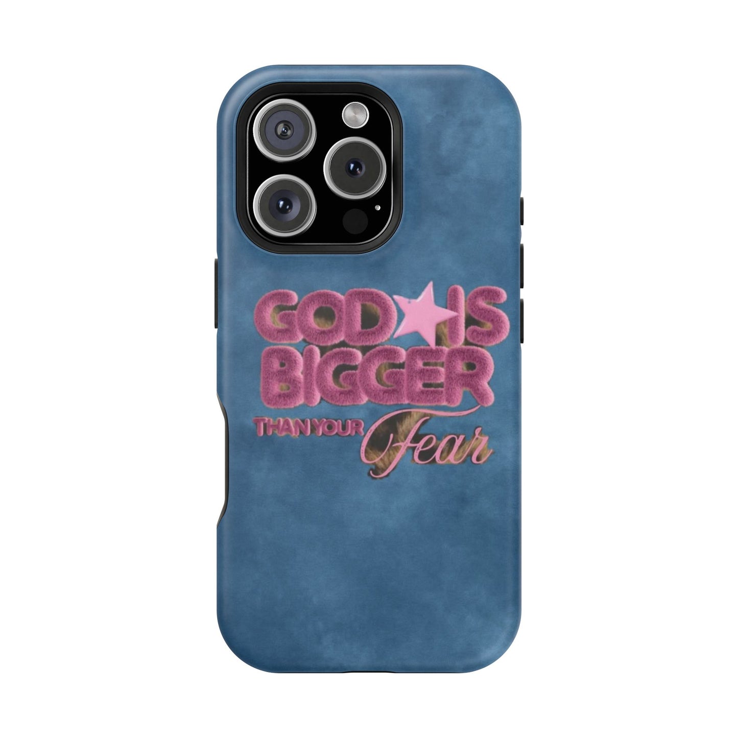 Phone Case — “God Is Bigger Than Your Fear” Magnetic Impact-Resistant Case