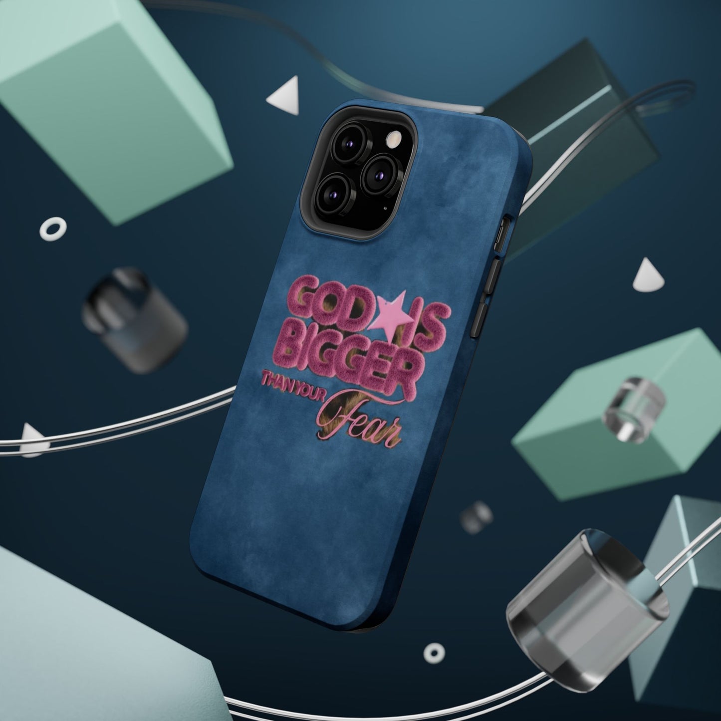 Phone Case — “God Is Bigger Than Your Fear” Magnetic Impact-Resistant Case
