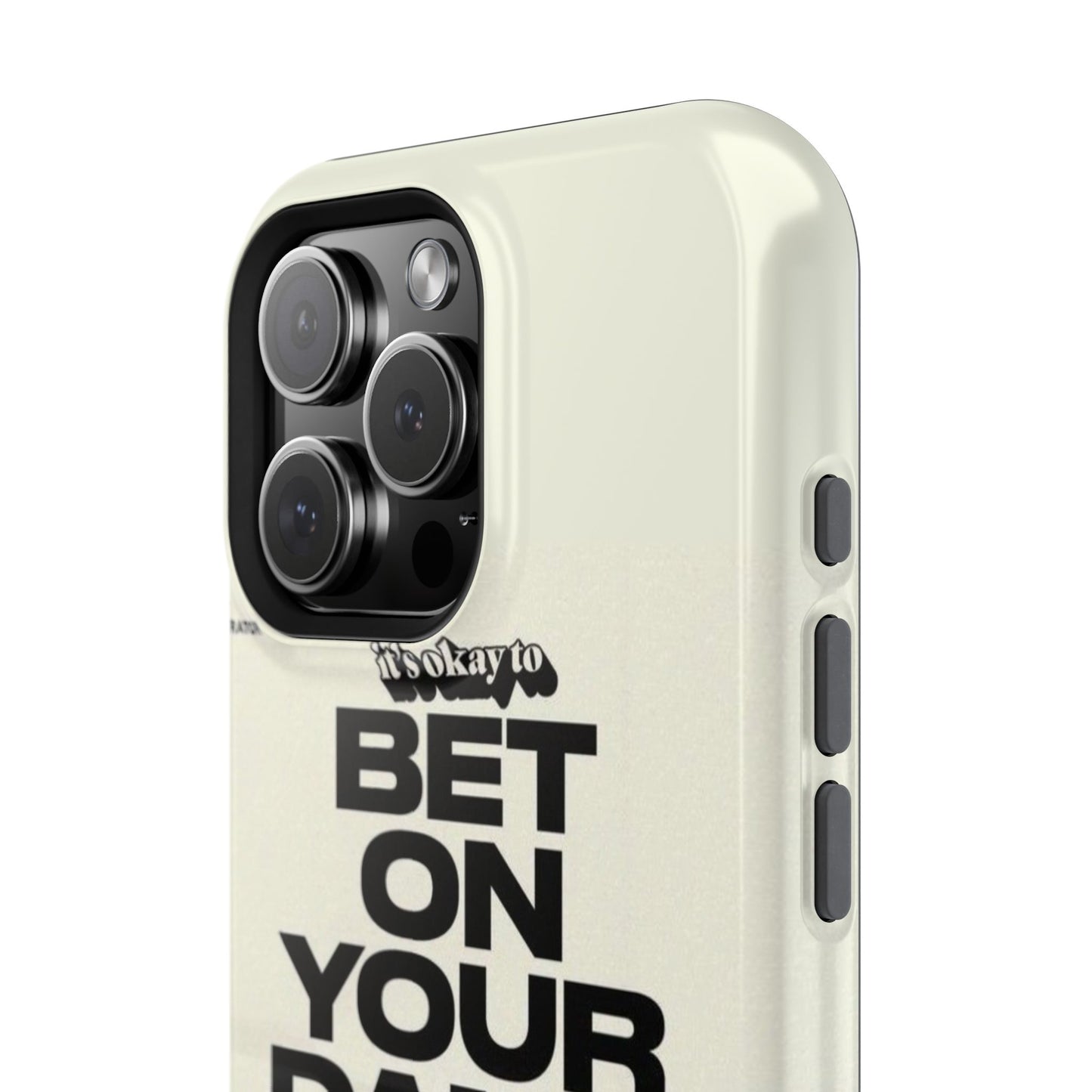 Magnetic Impact-Resistant Case — "Bet On Your Damn Self" Motivational Phone Cover