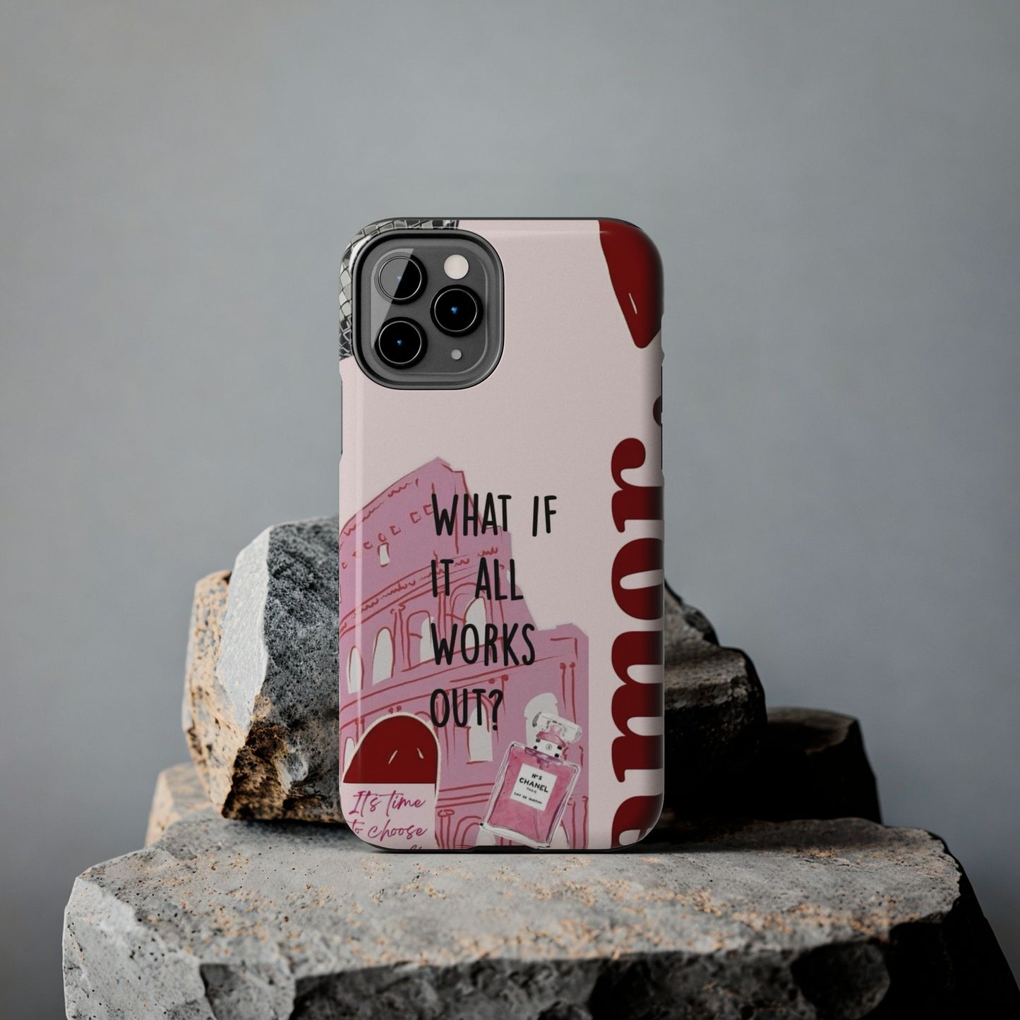 What If It All Works Out Phone Case - Pink Motivational Tough Case