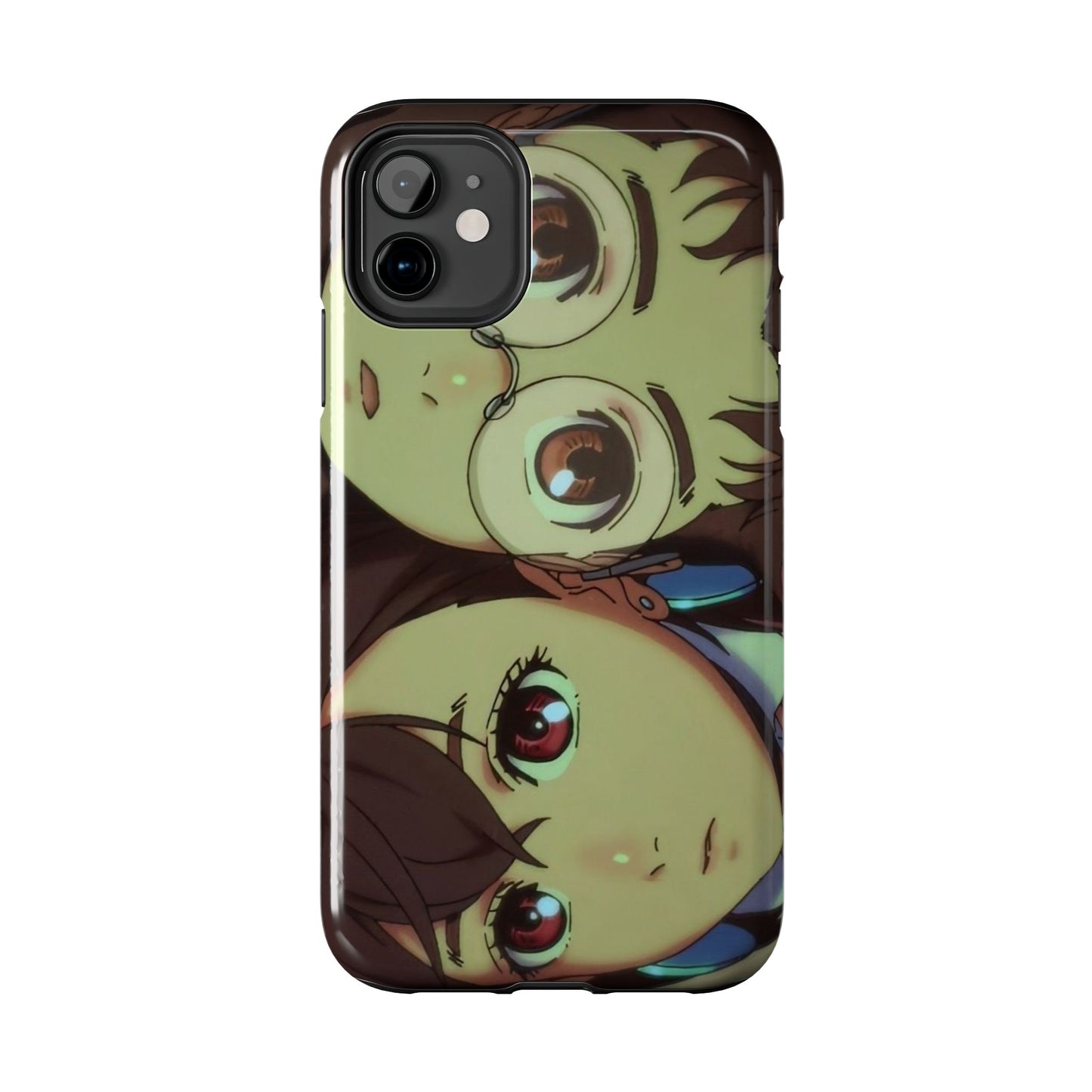 Anime Duo Tough Phone Case — Cute Chibi Sisters Protective Cover