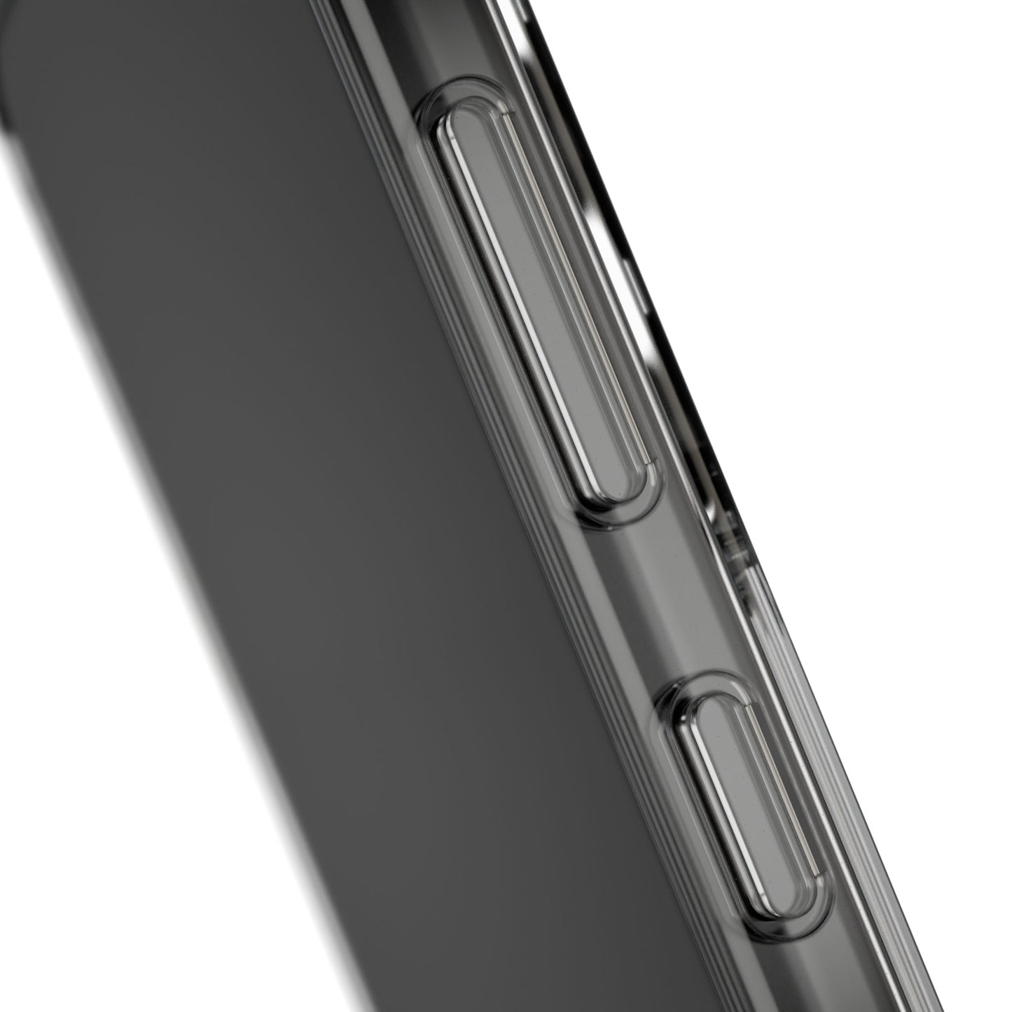 Clear Impact-Resistant Phone Case — Retro Cherry Collage Design