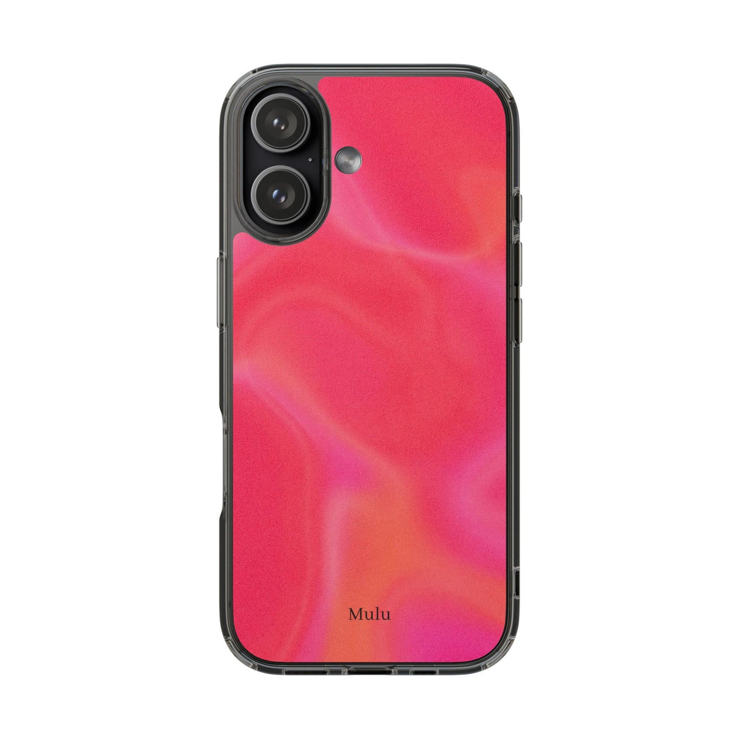Pink Fluid Art Clear Impact-Resistant Phone Case