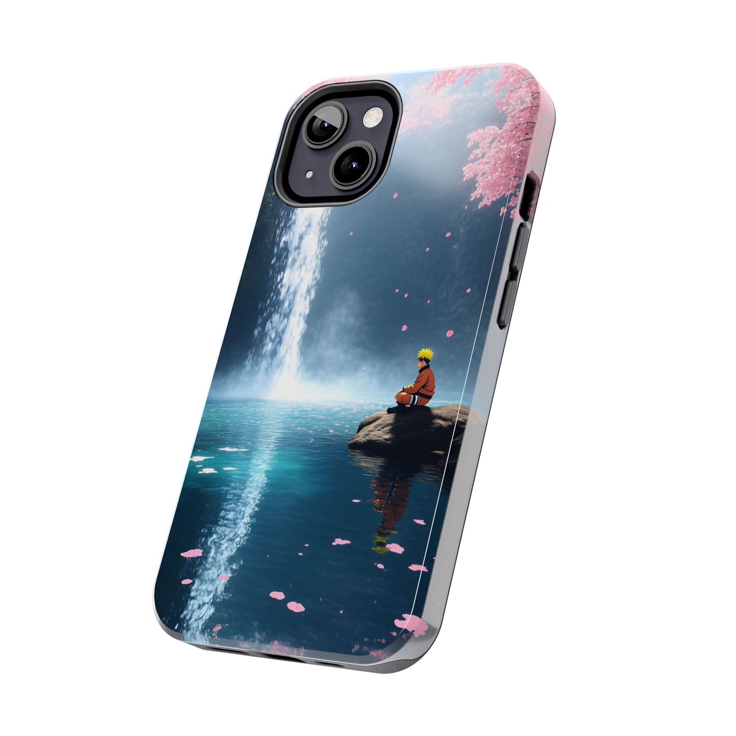 Naruto Scenic Tough Phone Case — Waterfall Meditation Anime Cover