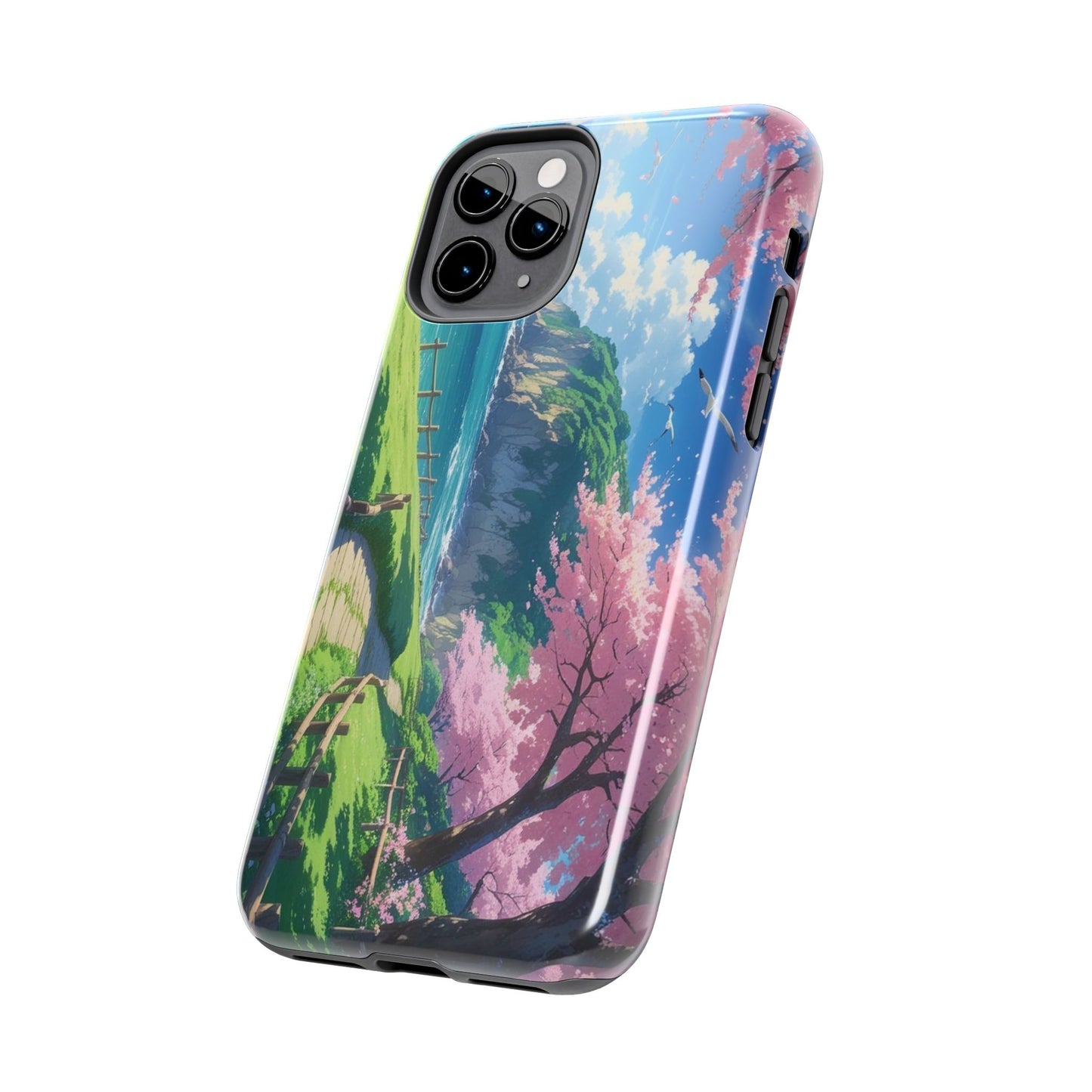 Tough Phone Case — Scenic Cherry Blossom Landscape Phone Cover