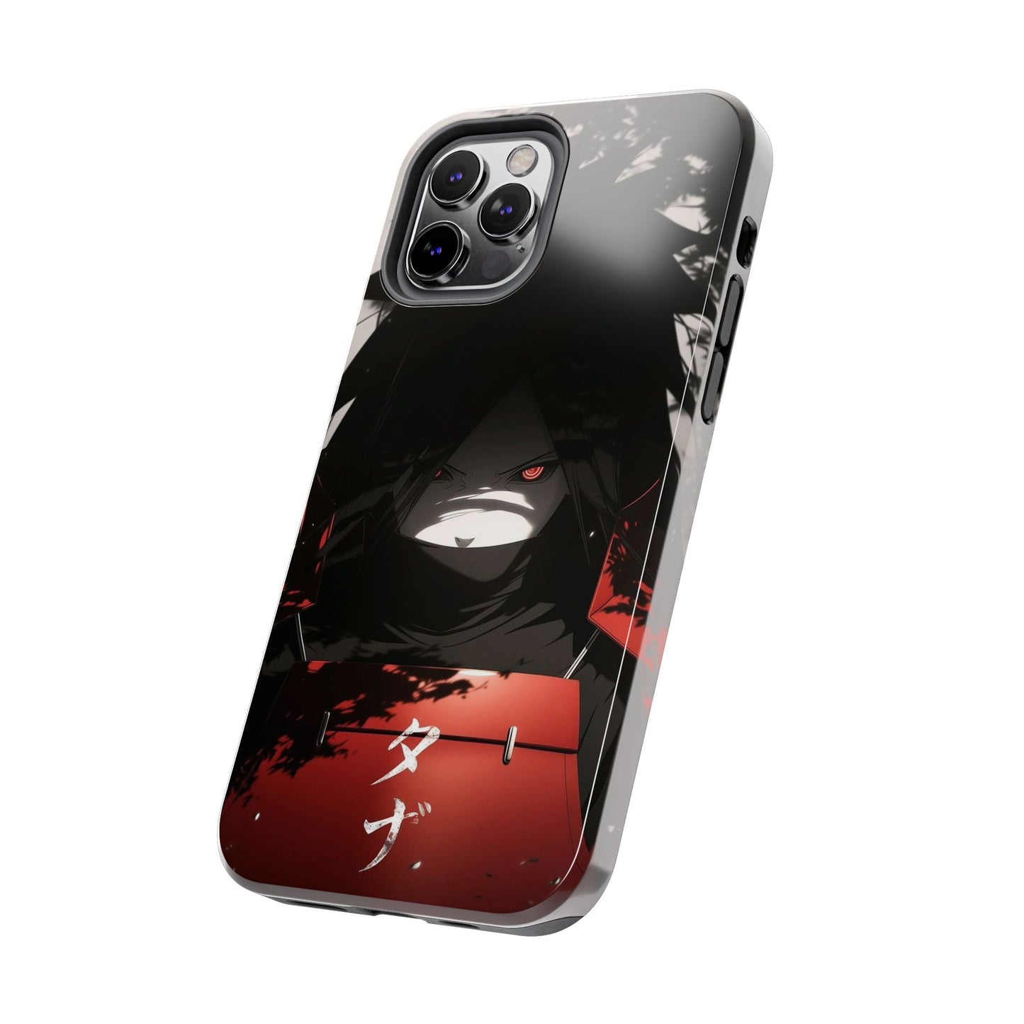 Anime Dark Ninja Phone Case — Red Eye Silhouette Tough Phone Case