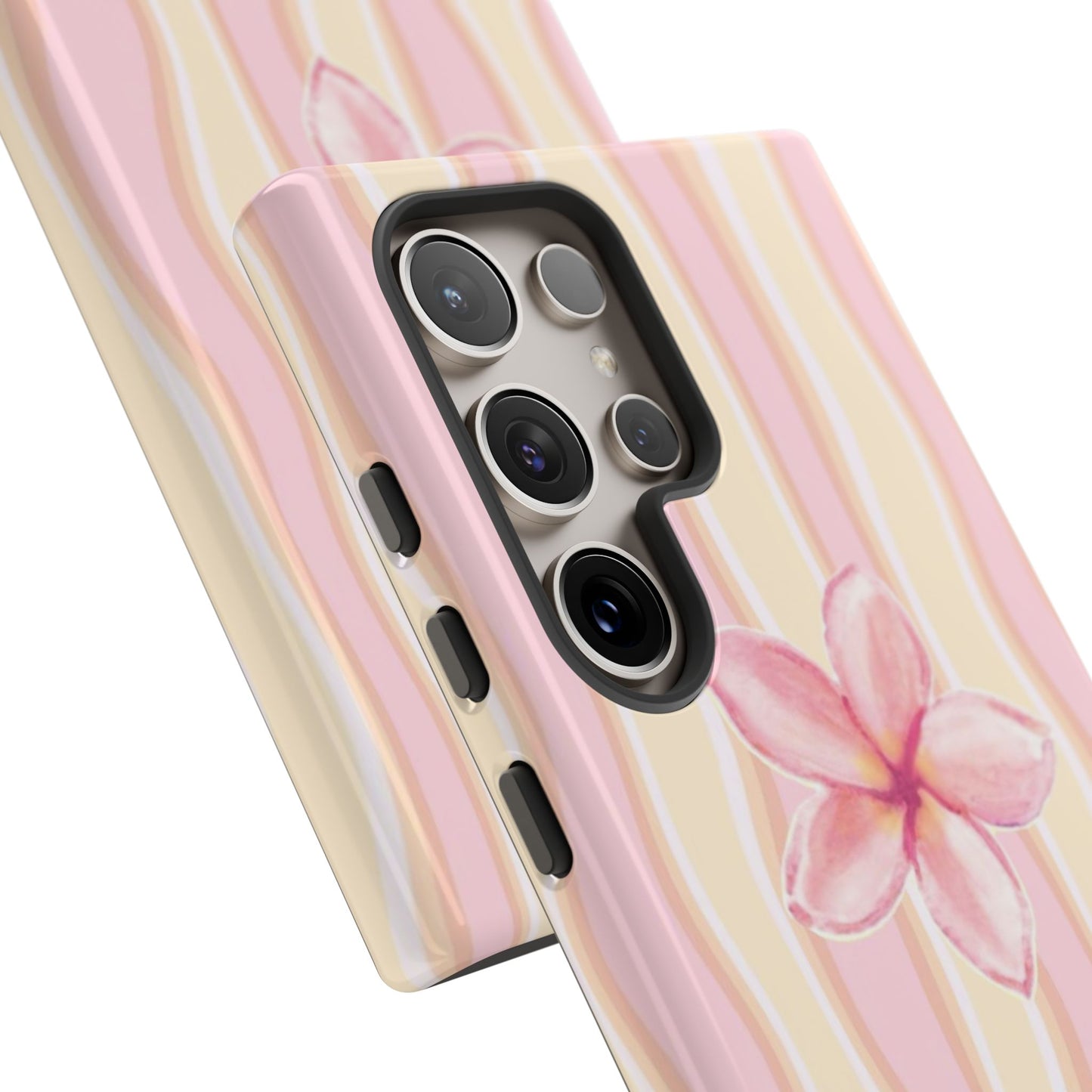 Pink Plumeria Phone Case - Tropical Floral Tough Phone Case