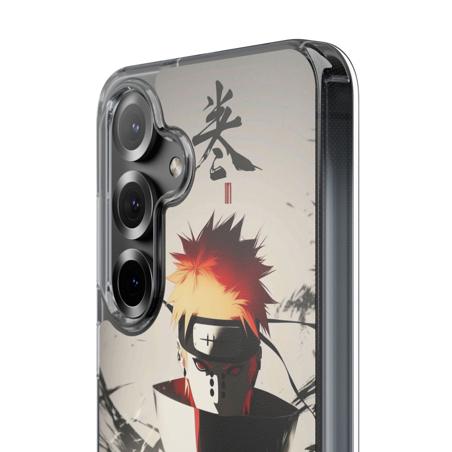 Clear Impact-Resistant Phone Case — Anime Akatsuki Shadow Design