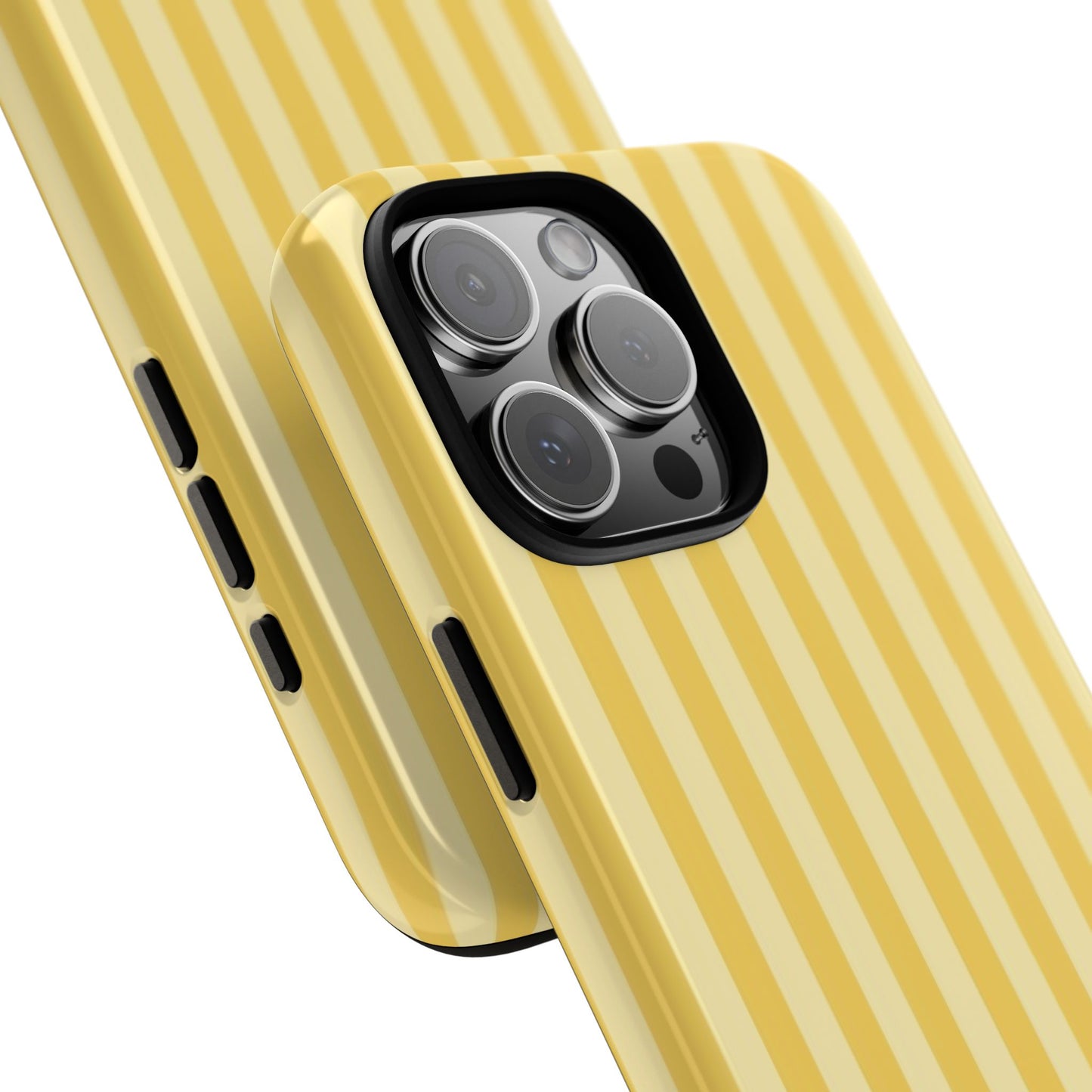Yellow Stripe Tough Phone Case — Durable Protective iPhone Cover