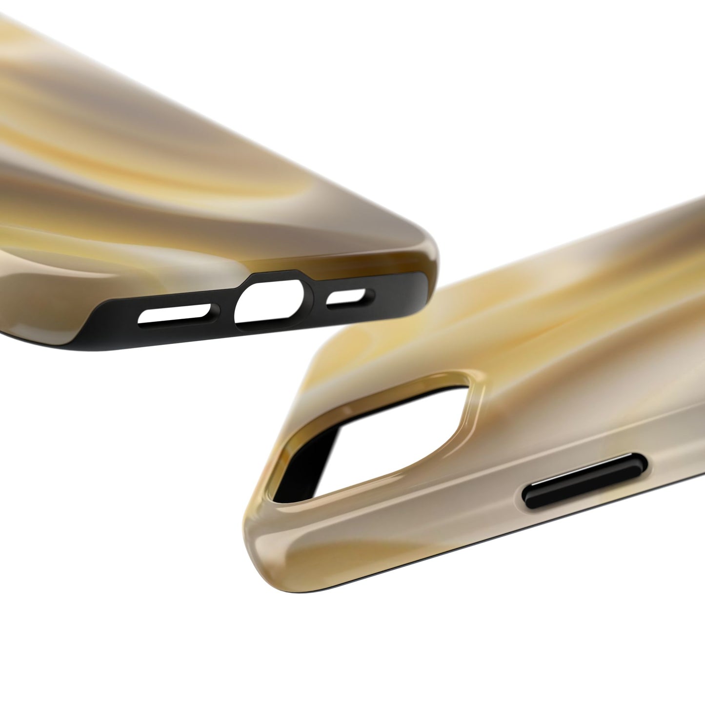 Gold Marble Tough Phone Case — Protective iPhone Case with Elegant Swirl Design