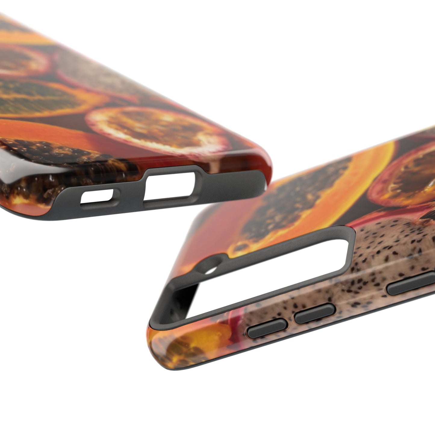 Tropical Fruit Tough Phone Case — Papaya & Dragon Fruit Design