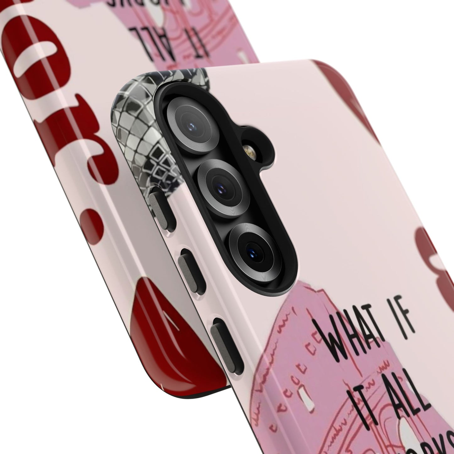 What If It All Works Out Phone Case - Pink Motivational Tough Case