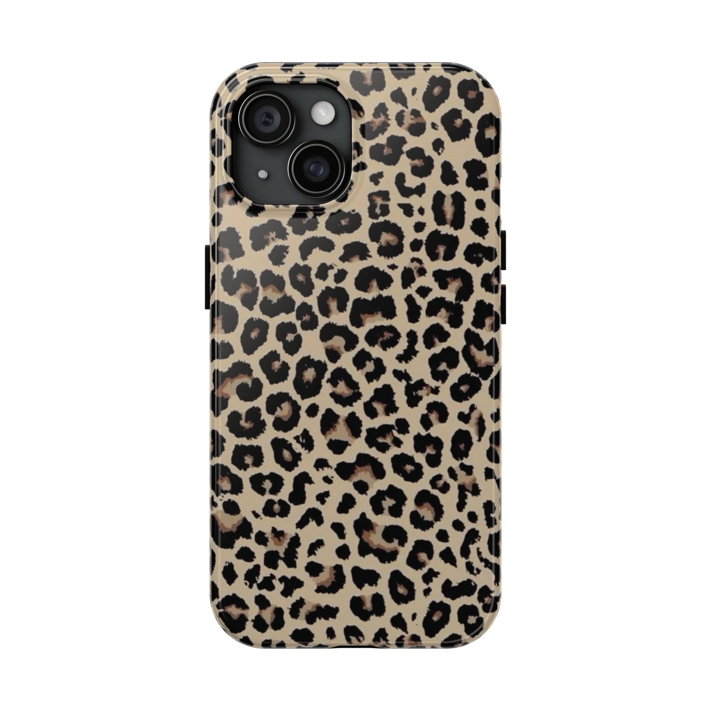 Leopard Print Tough Phone Case — Durable Protective iPhone Cover