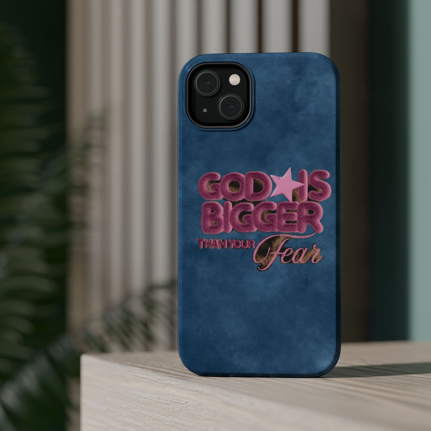 Phone Case — “God Is Bigger Than Your Fear” Magnetic Impact-Resistant Case