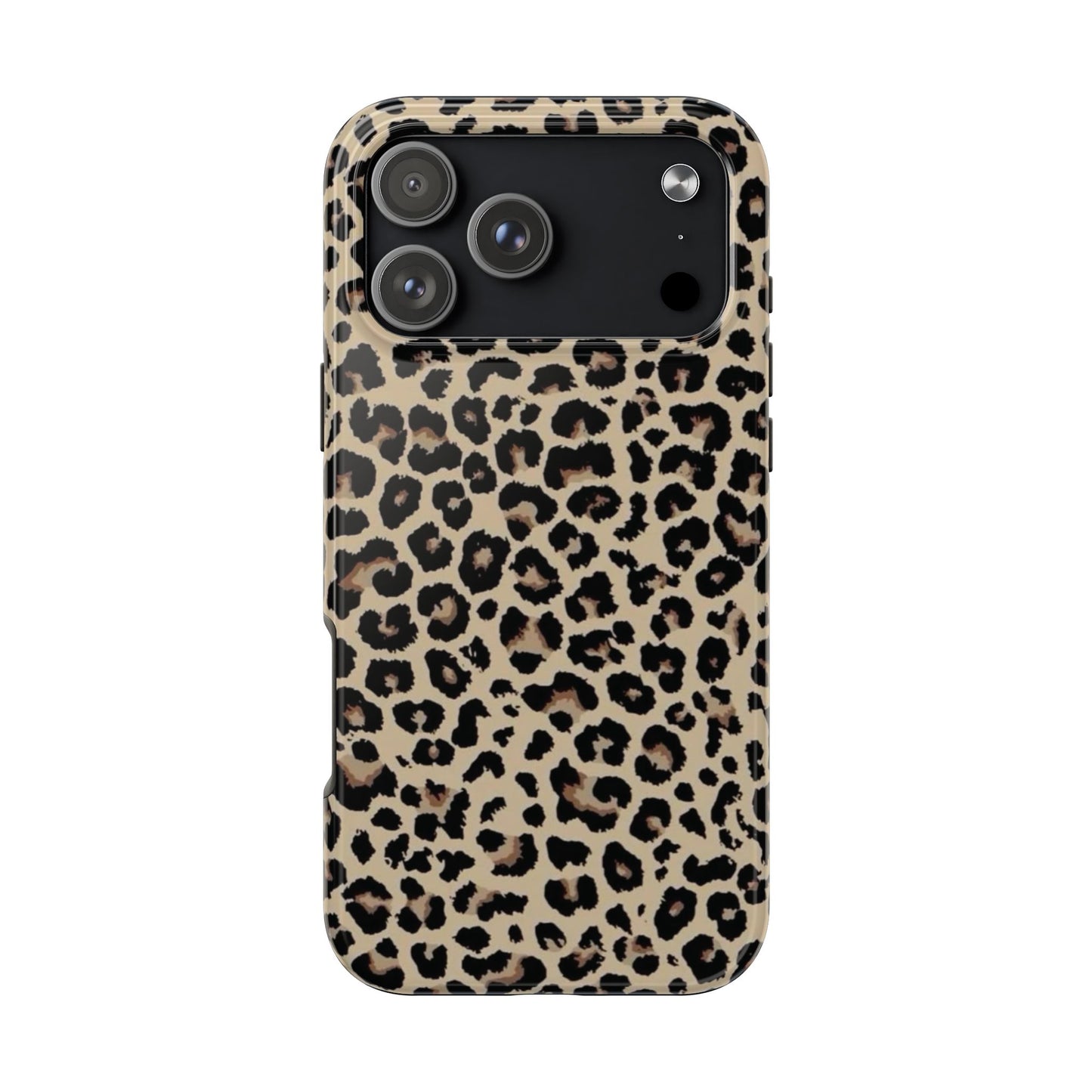 Leopard Print Tough Phone Case — Durable Protective iPhone Cover