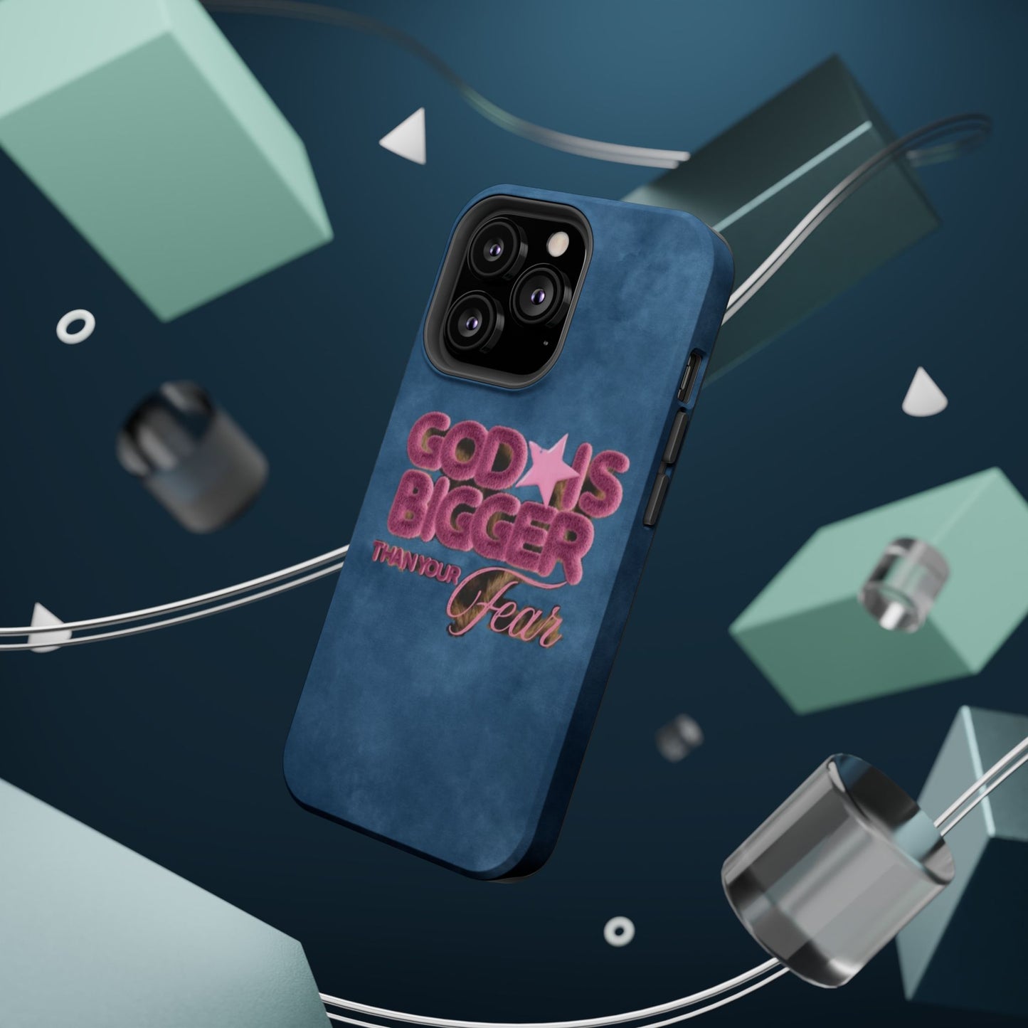 Phone Case — “God Is Bigger Than Your Fear” Magnetic Impact-Resistant Case