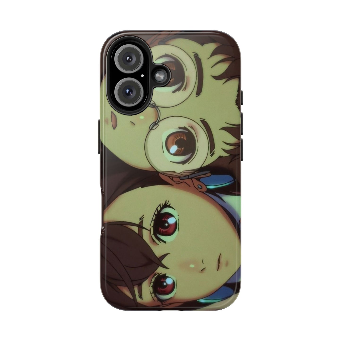 Anime Duo Tough Phone Case — Cute Chibi Sisters Protective Cover