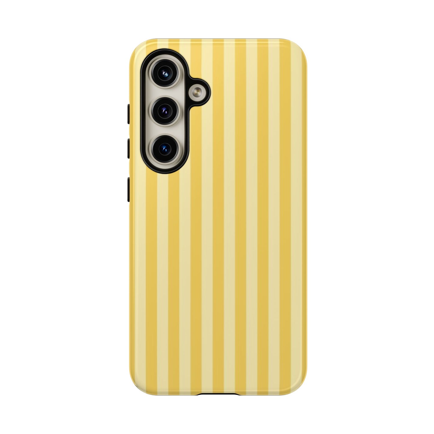 Yellow Stripe Tough Phone Case — Durable Protective iPhone Cover