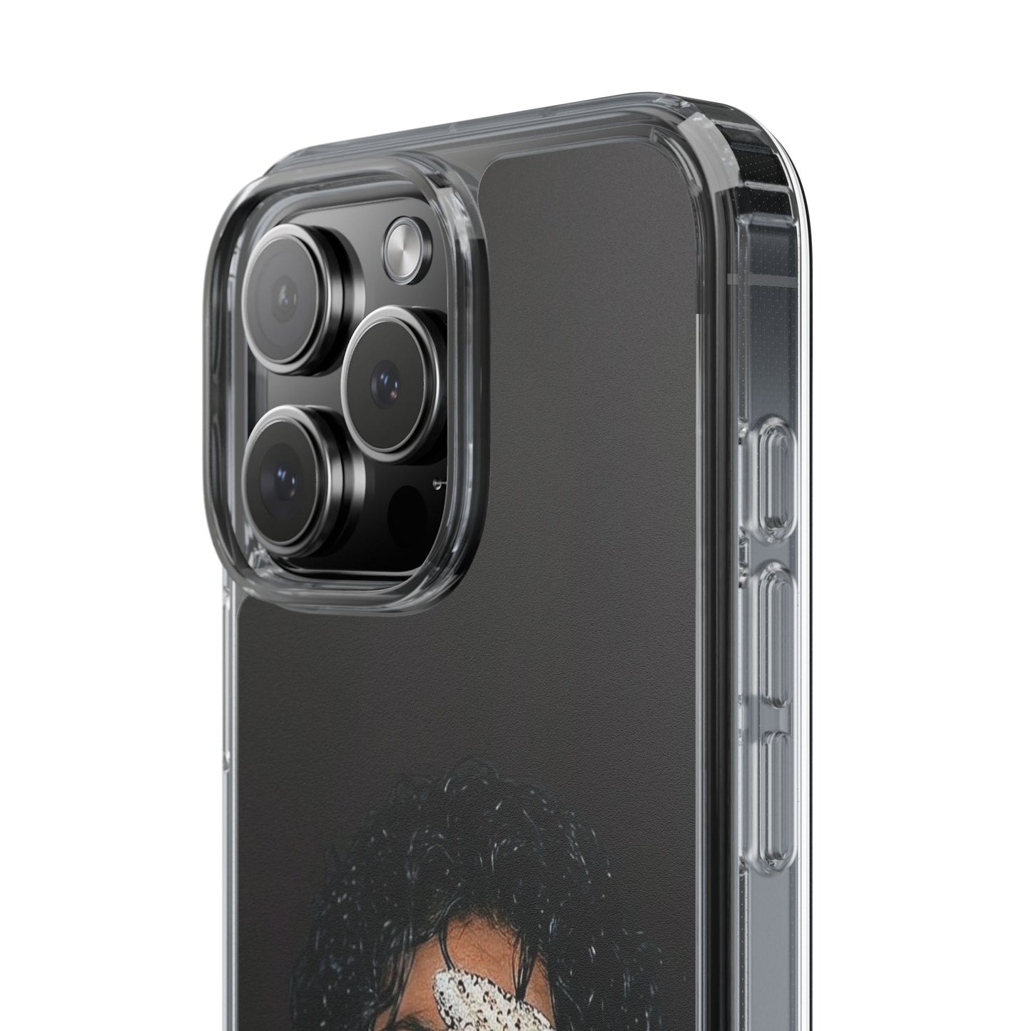 Michael Jackson Smiling Portrait Clear Phone Case — Retro Pop Icon Design