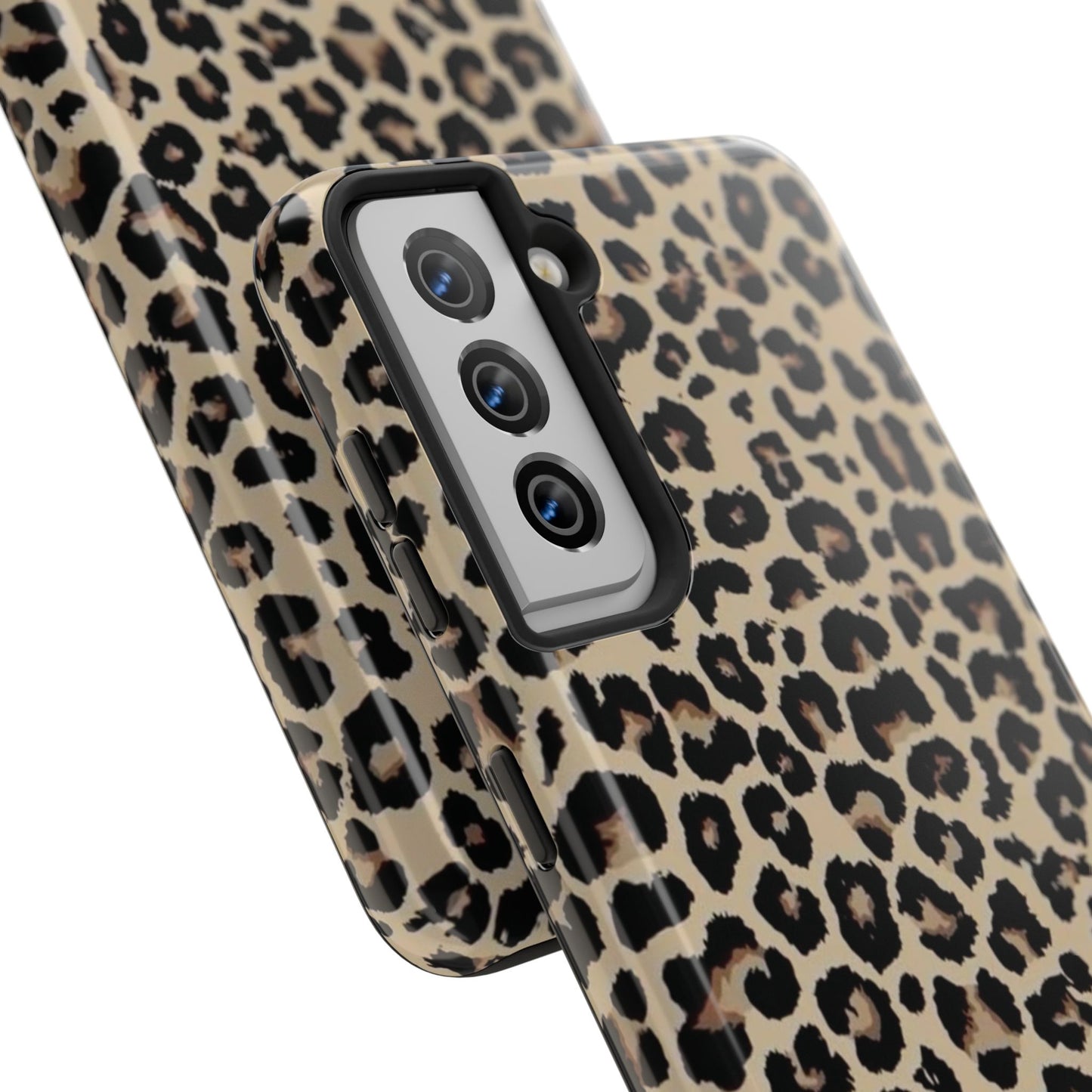Leopard Print Tough Phone Case — Durable Protective iPhone Cover