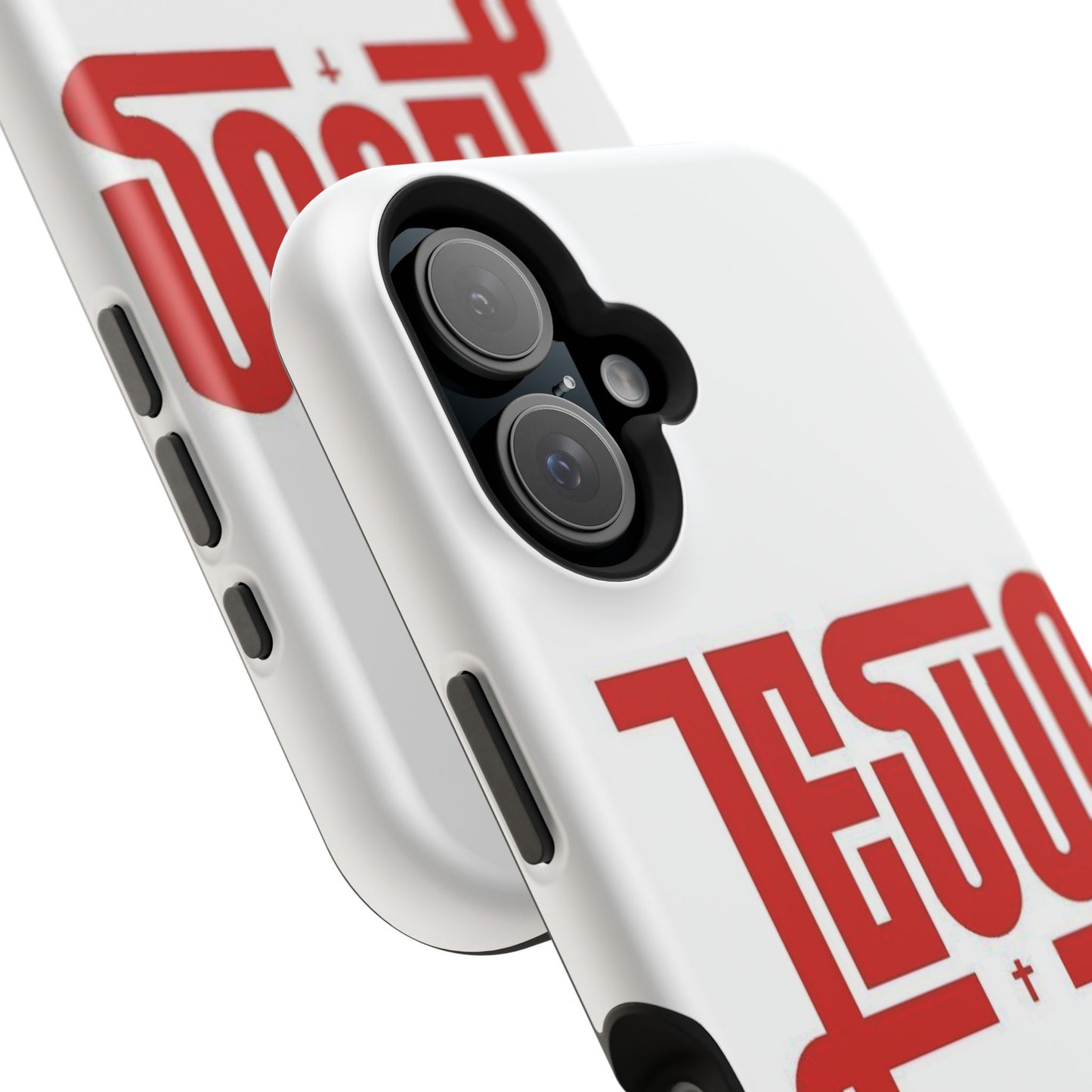 Jesus Magnetic Impact‑Resistant Phone Case — Bold Red Script Christian iPhone Cover