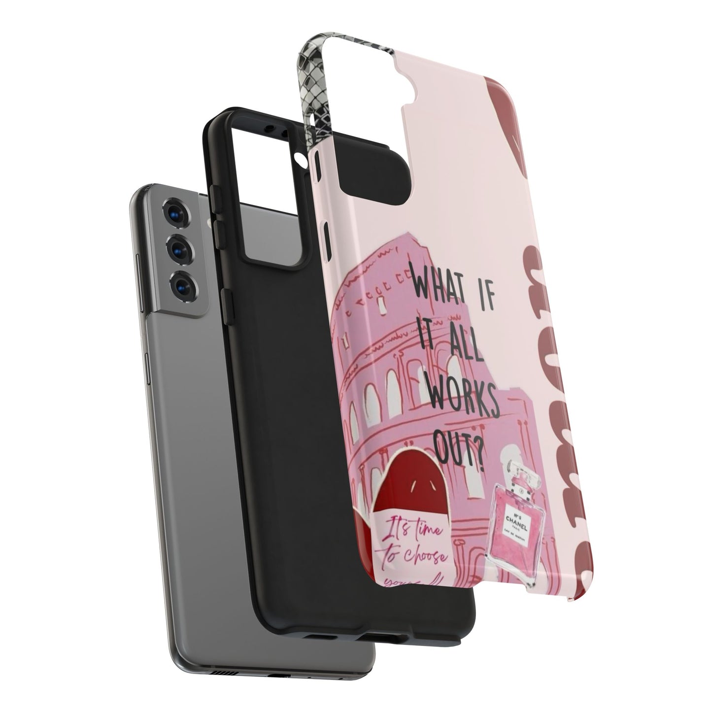 What If It All Works Out Phone Case - Pink Motivational Tough Case