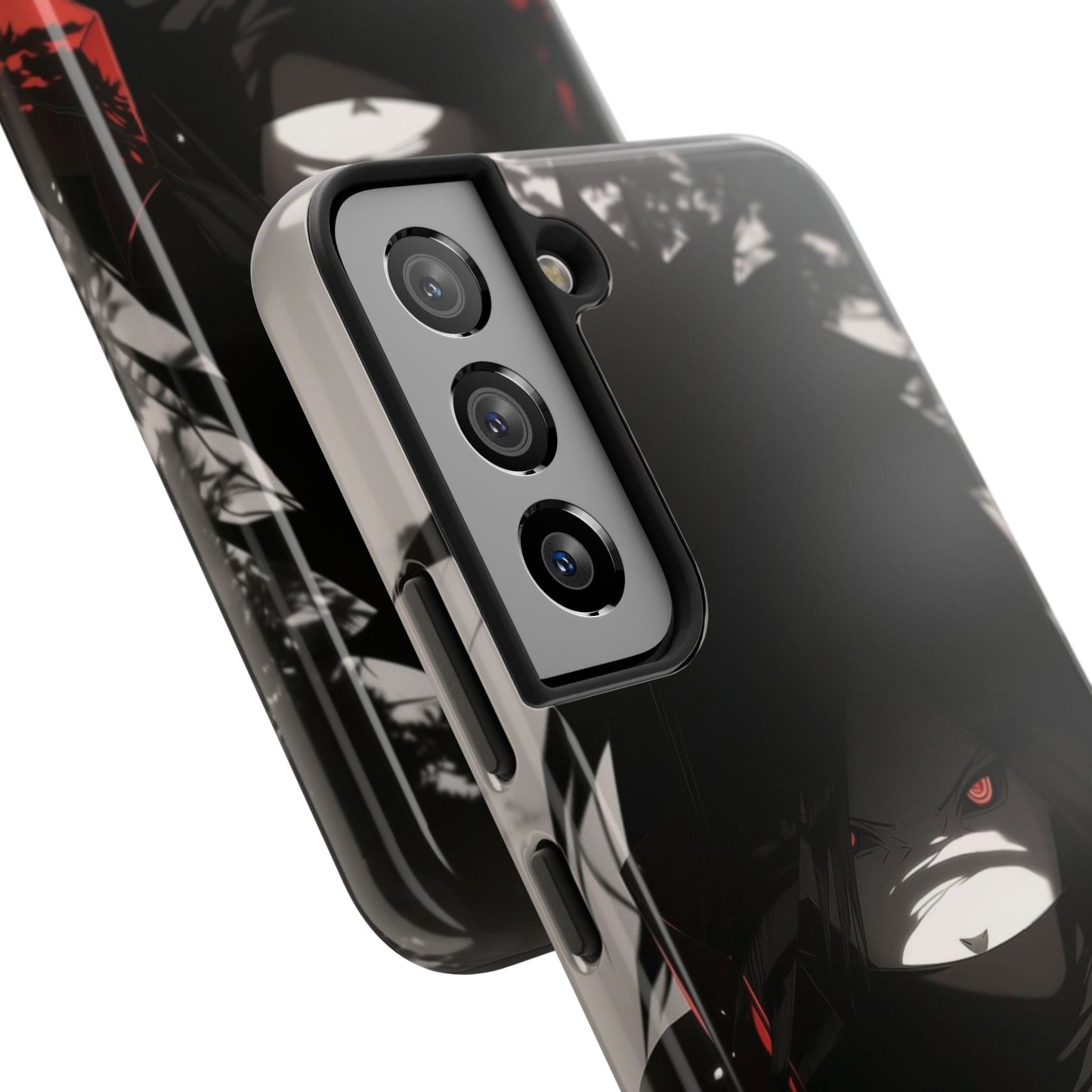 Anime Dark Ninja Phone Case — Red Eye Silhouette Tough Phone Case