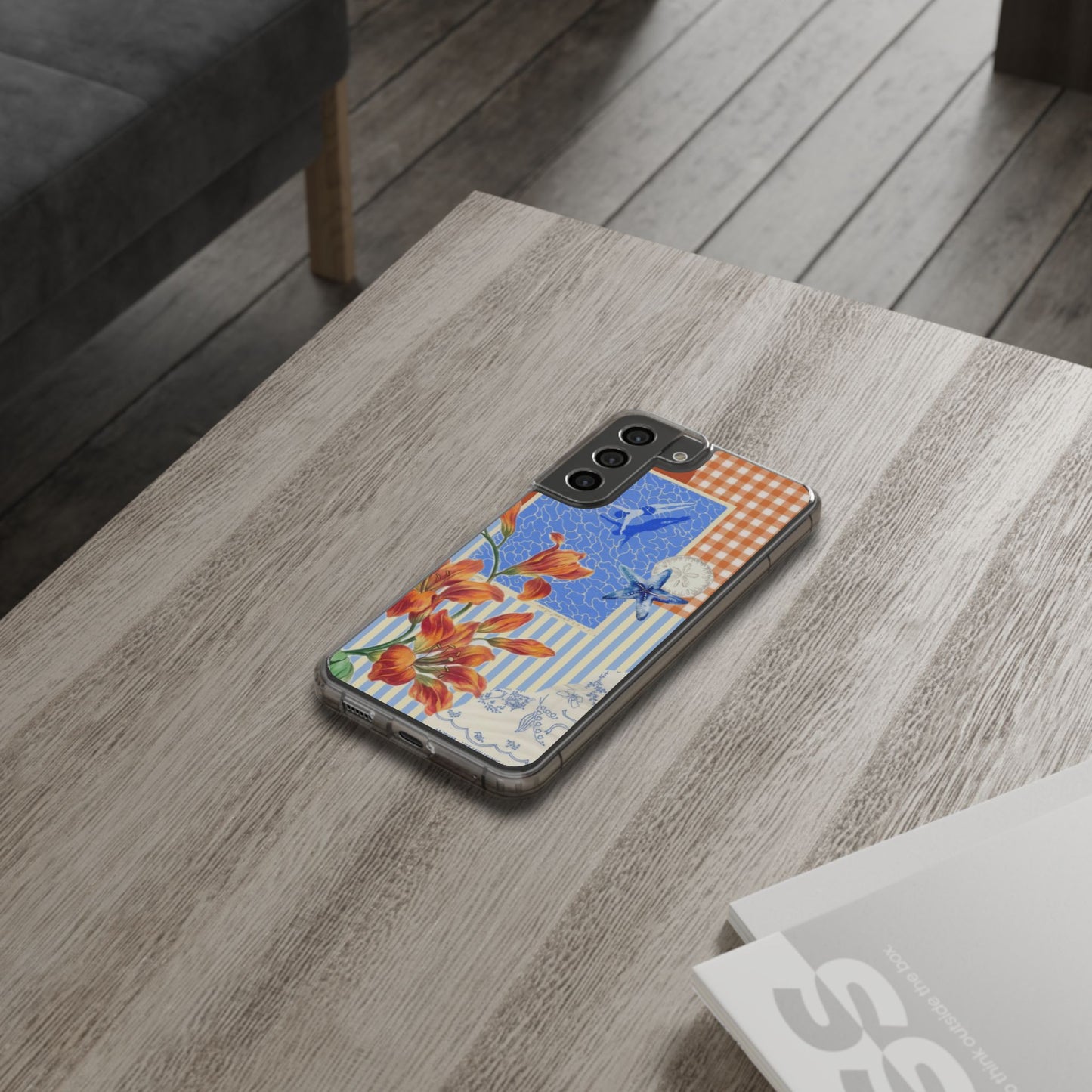 Floral Patchwork Clear Impact-Resistant Phone Case