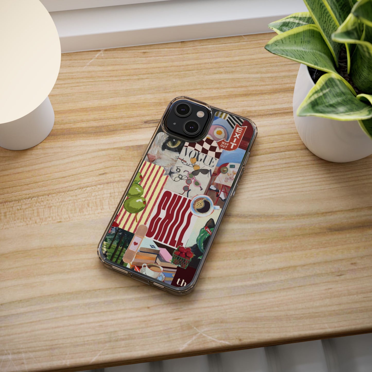 Collage Vintage Aesthetic Clear Impact-Resistant Phone Case