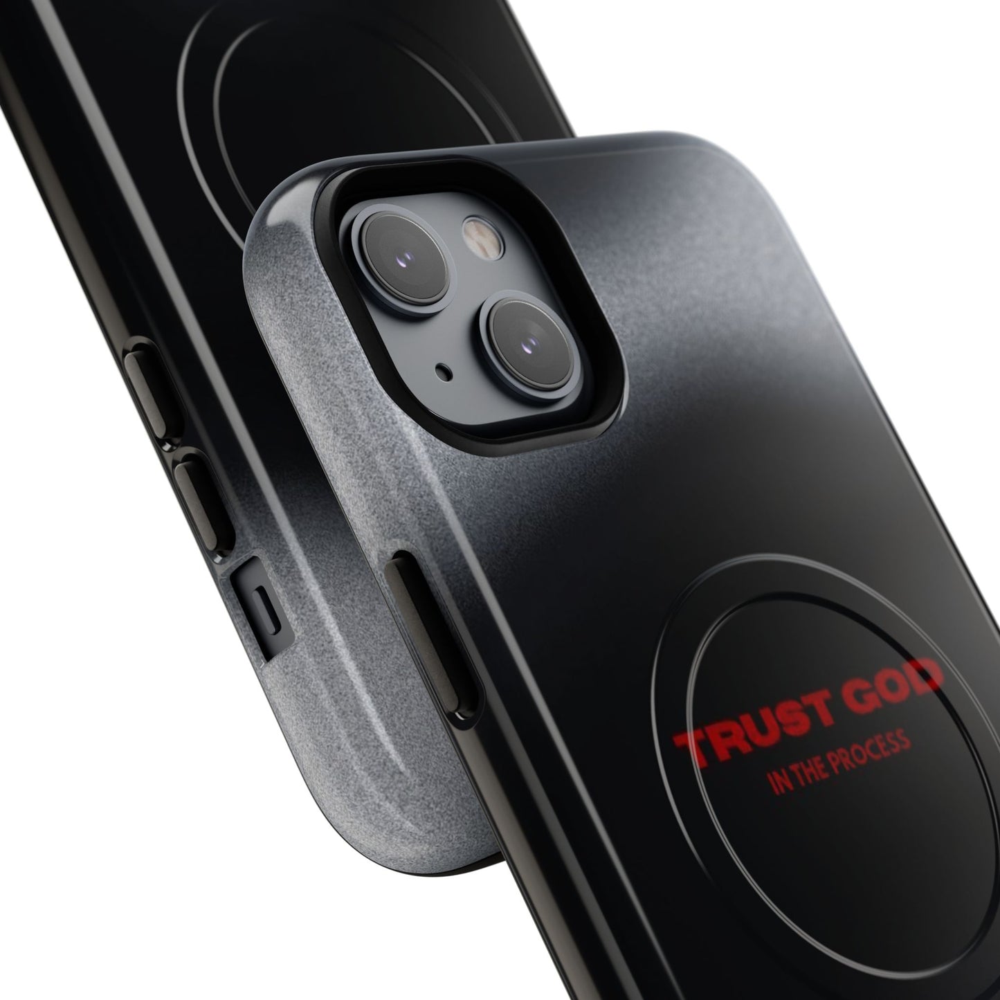 MagSafe Phone Case — "Trust God in the Process" Black Magnetic Tough Case