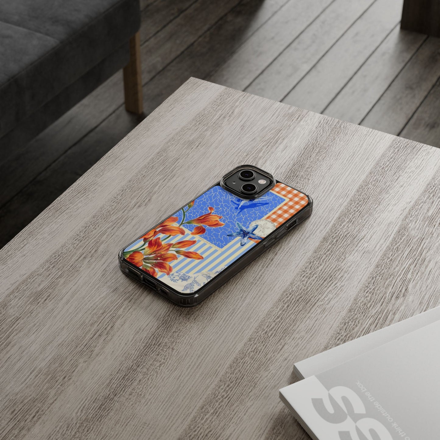 Floral Patchwork Clear Impact-Resistant Phone Case