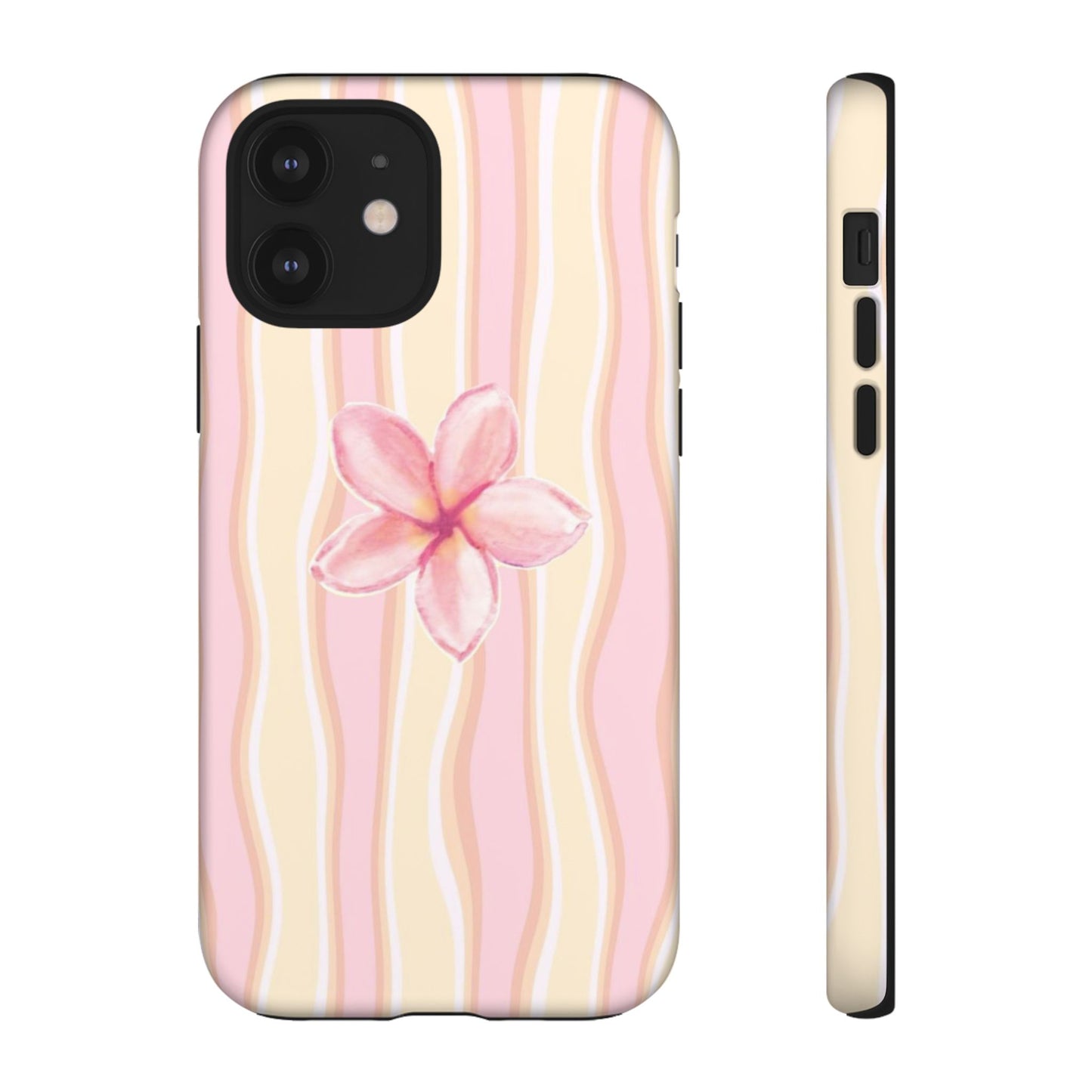 Pink Plumeria Phone Case - Tropical Floral Tough Phone Case