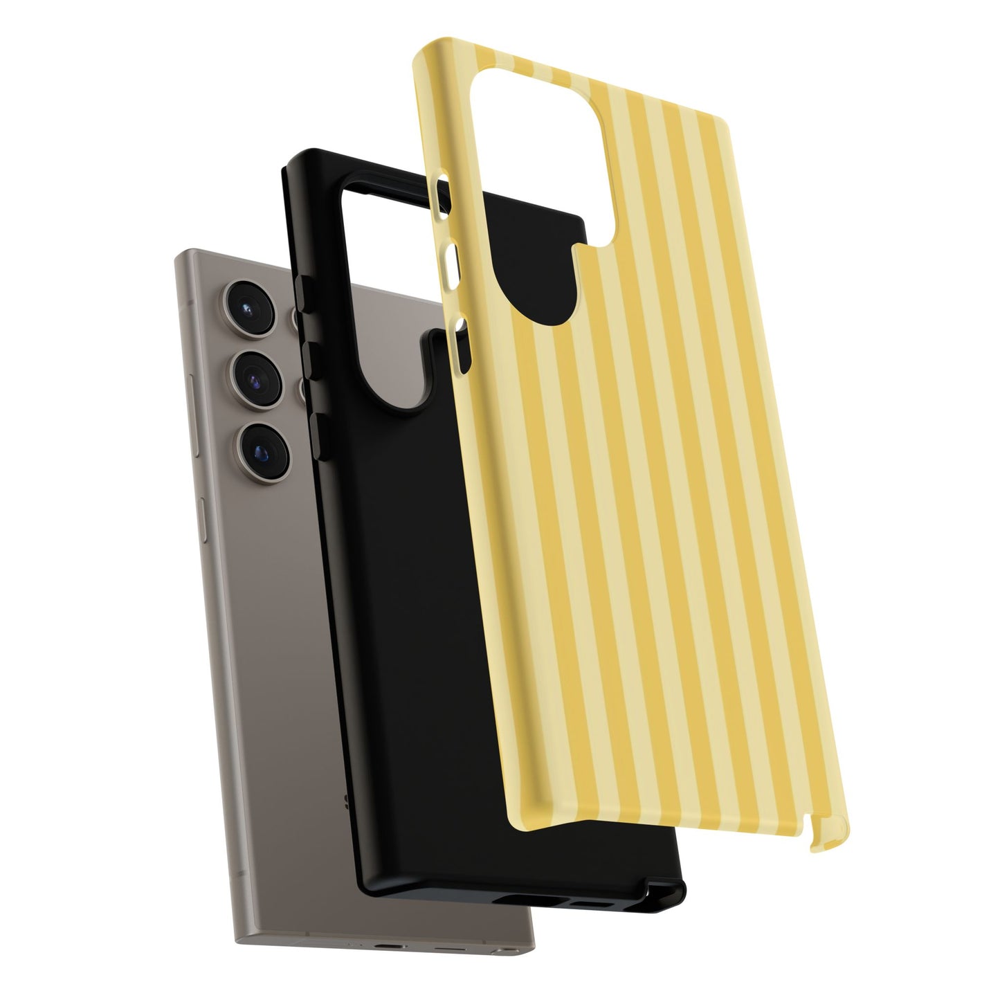 Yellow Stripe Tough Phone Case — Durable Protective iPhone Cover