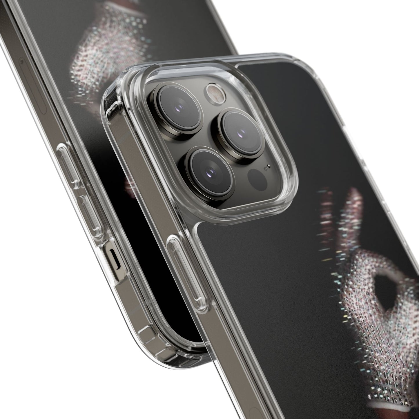 Diamond Glove OK Hand Clear Phone Case