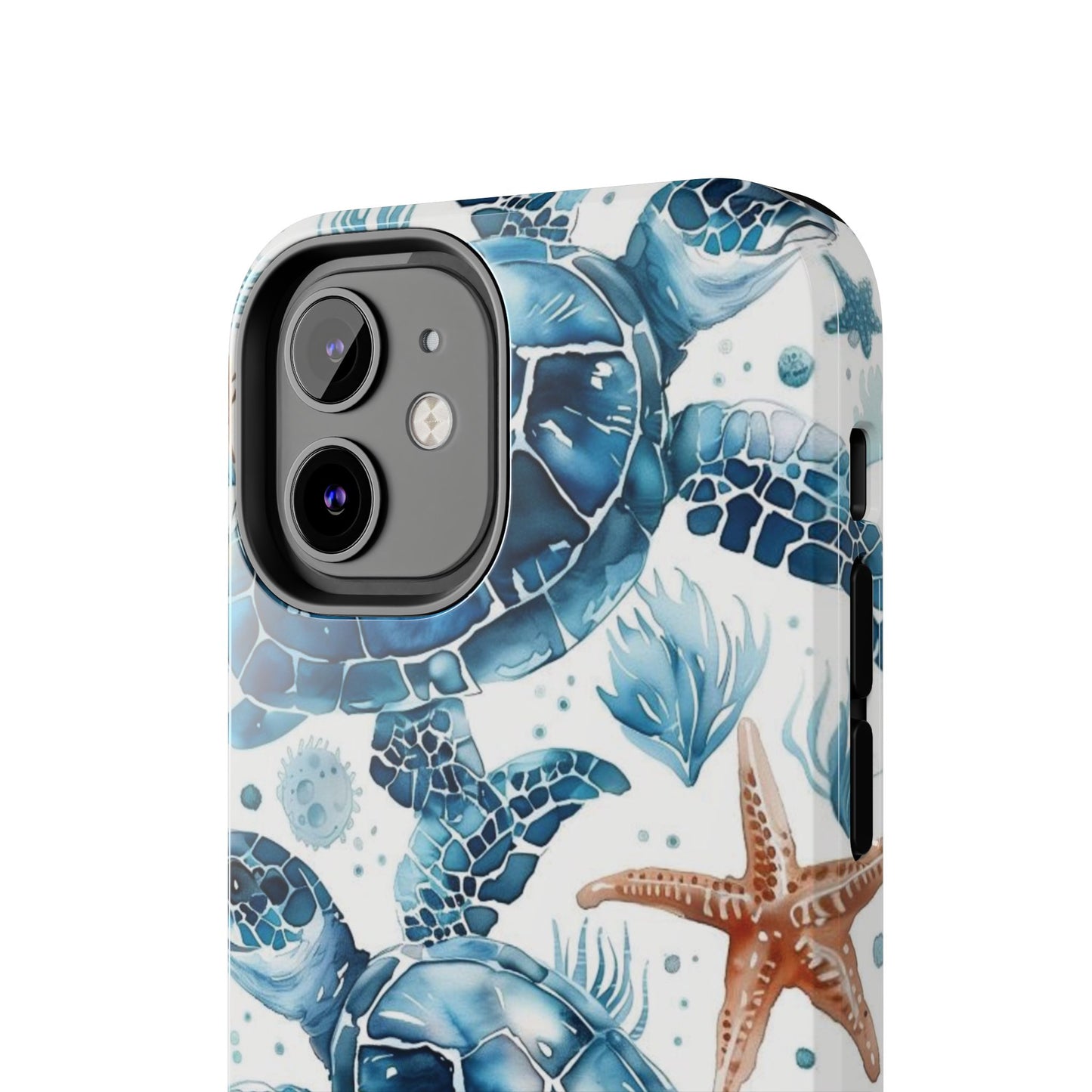 Sea Turtle Tough Phone Case — Blue Ocean Marine Life Protective Cover