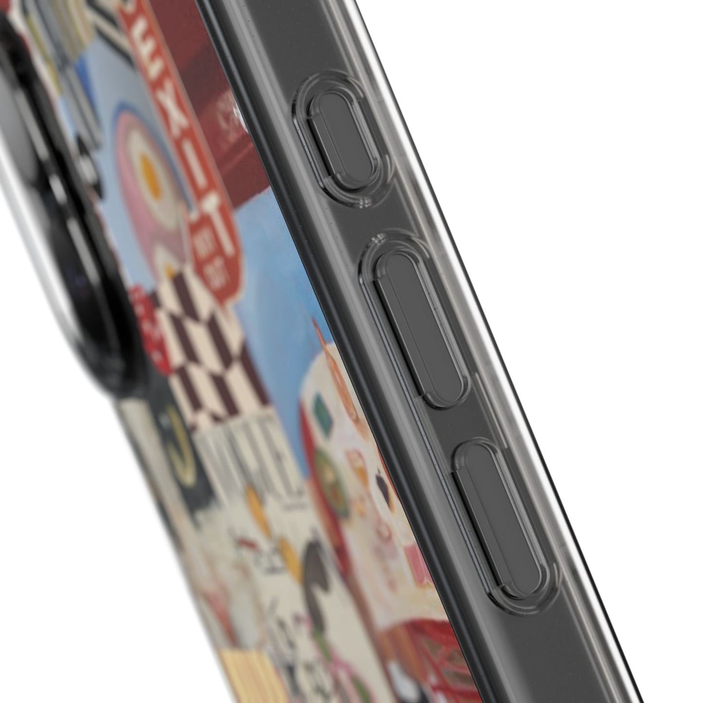 Collage Vintage Aesthetic Clear Impact-Resistant Phone Case