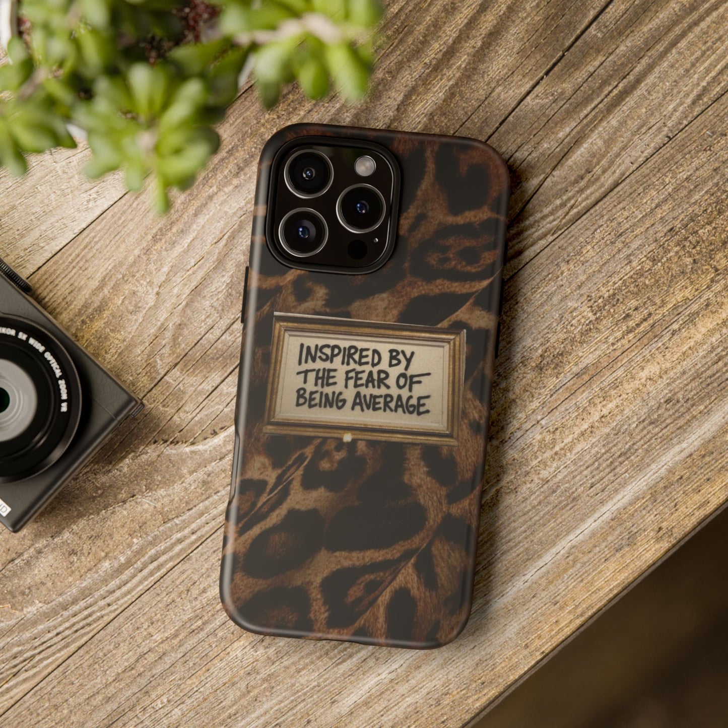 Leopard 'Inspired by the Fear of Being Average' Phone Case