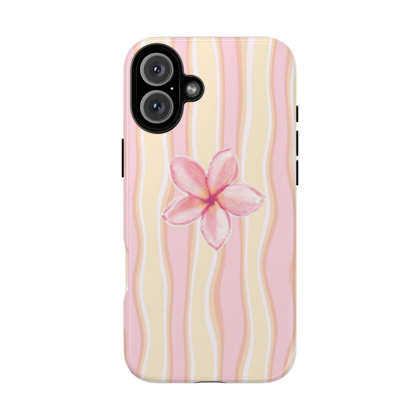 Pink Plumeria Phone Case - Tropical Floral Tough Phone Case