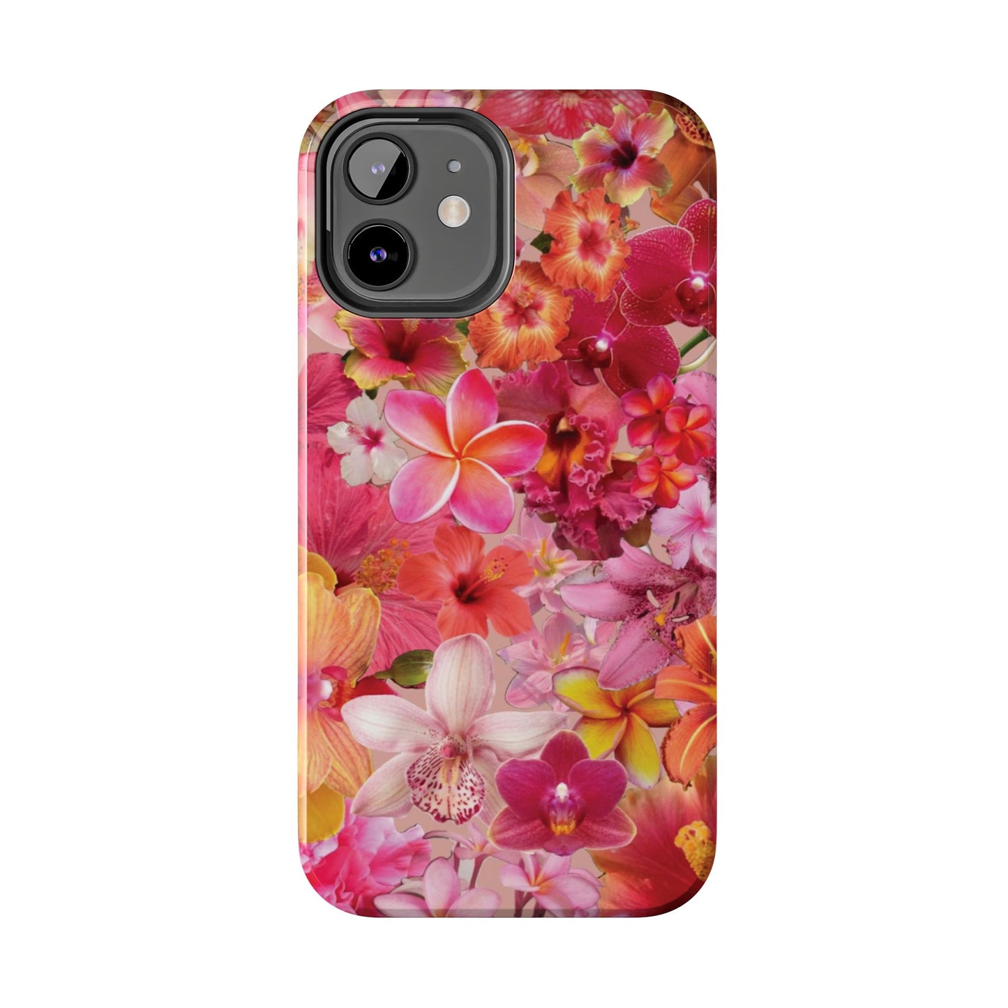 Tough Phone Case — Pink Tropical Floral Orchids Phone Cover