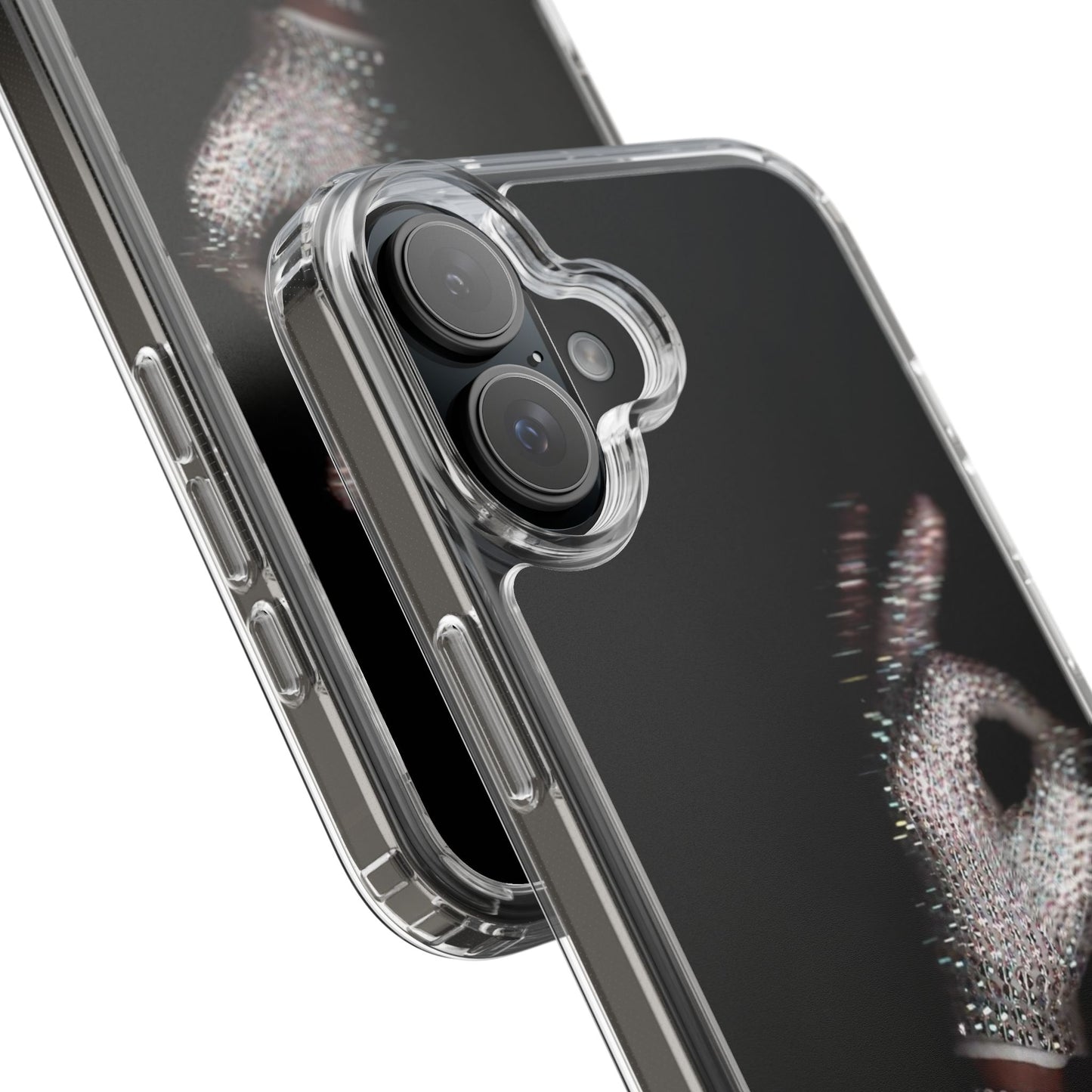 Diamond Glove OK Hand Clear Phone Case